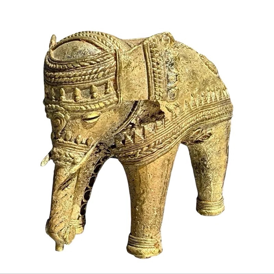 Indian Dhokra Elephant Figurine (1 of 8)