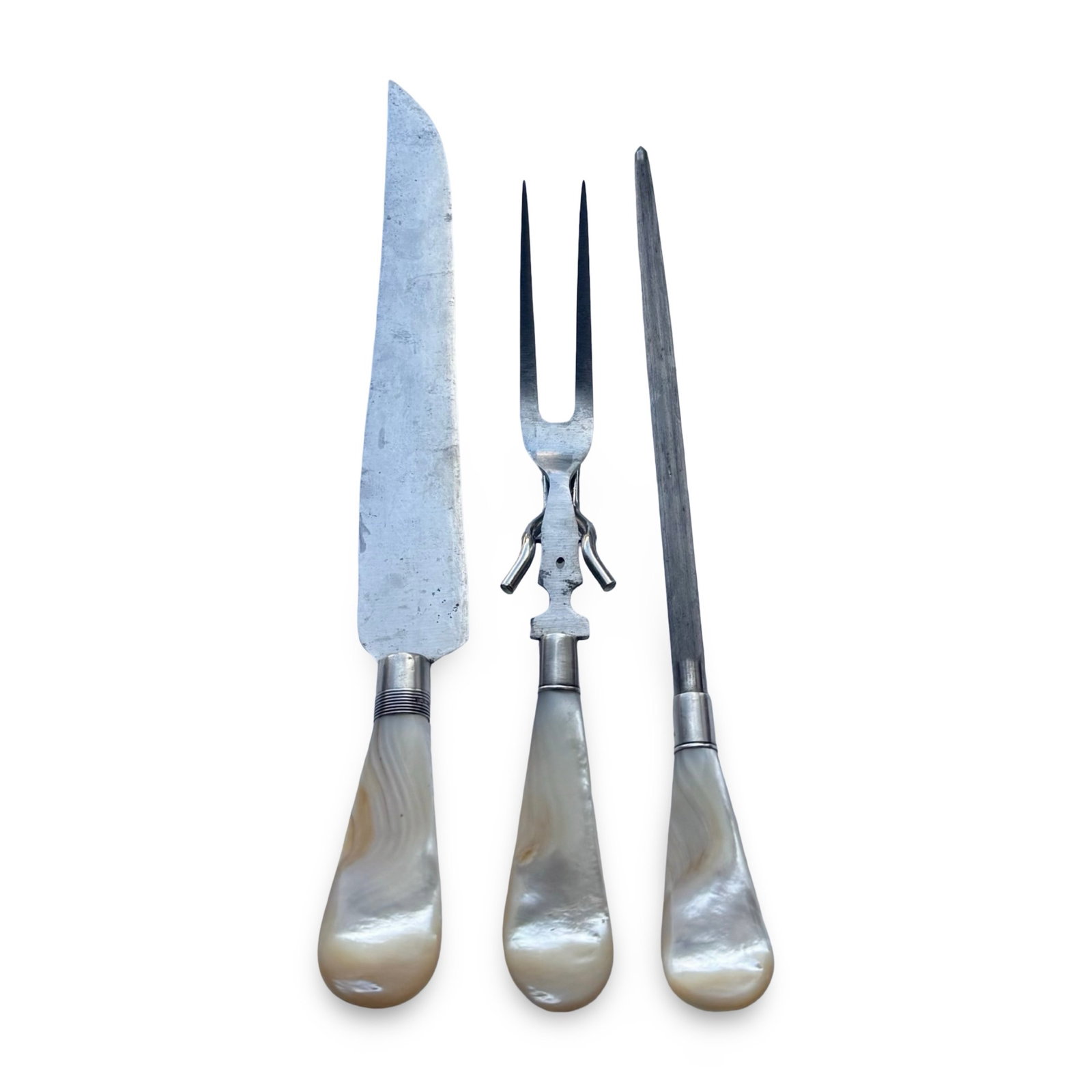 Sterling Silver MOP Pearl Carving Set (1 of 9)