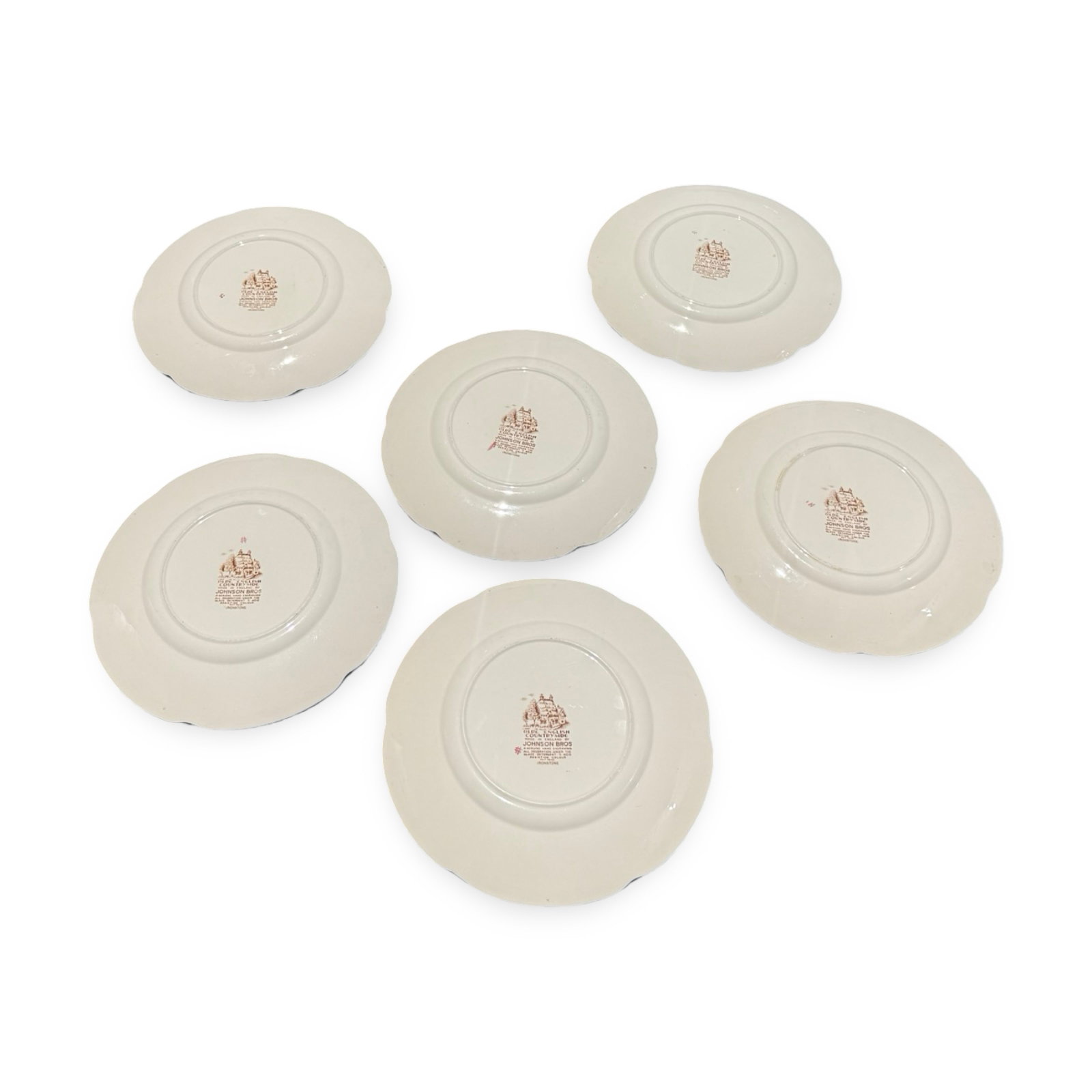Johnson Bro Transferware Plates Set/6 - 7