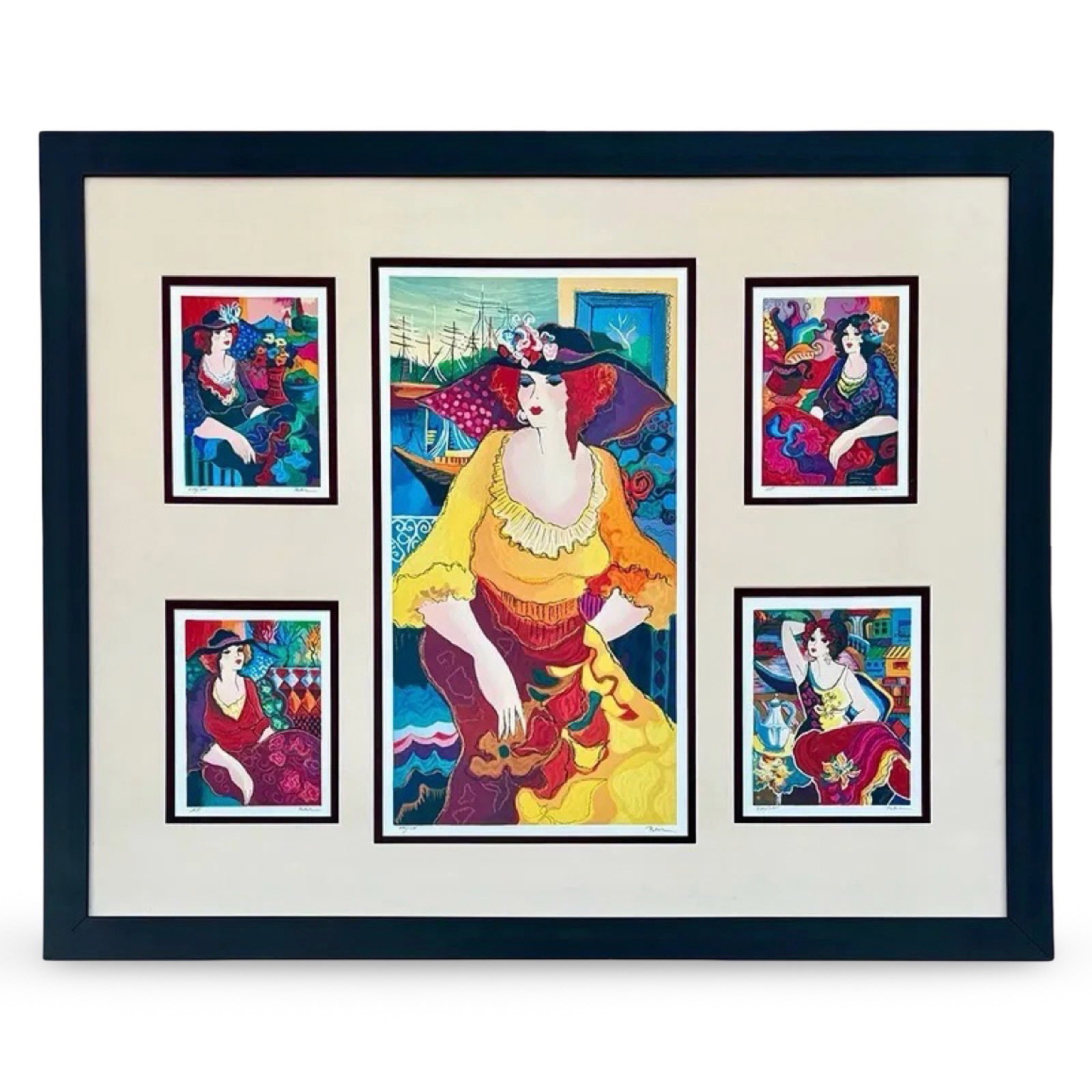 Patricia Govezensky Serigraphs, Set of 5: Patricia Govezensky Serigraphs, Set of 5 A framed collection of 5 original vintage serigraphs prints by Israeli artist Patricia Govezensky (born 1961). Dimensions: 37.75?W × 0.75?D × 31?H
