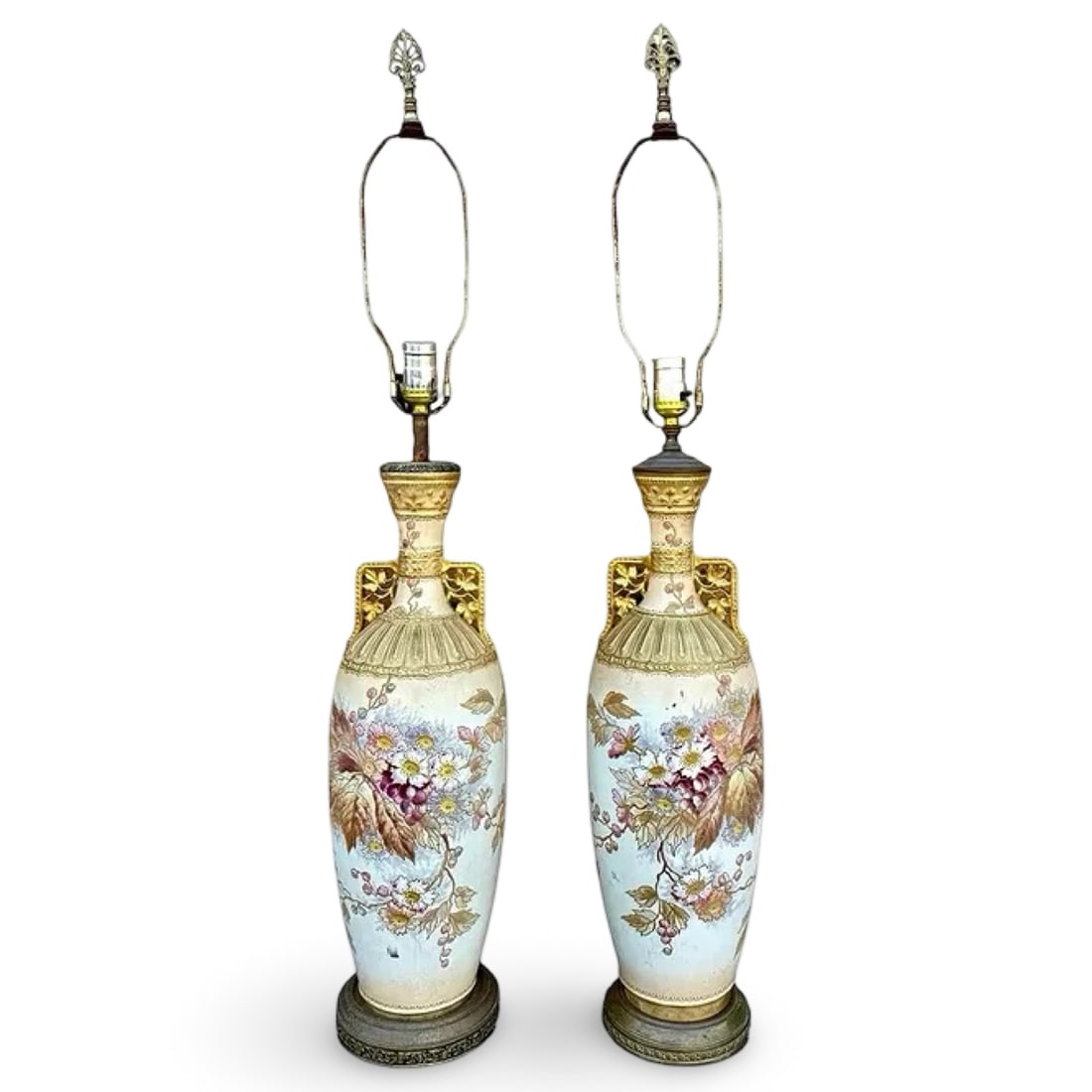 Royal Bonn Vase Lamps, Pair (1 of 6)