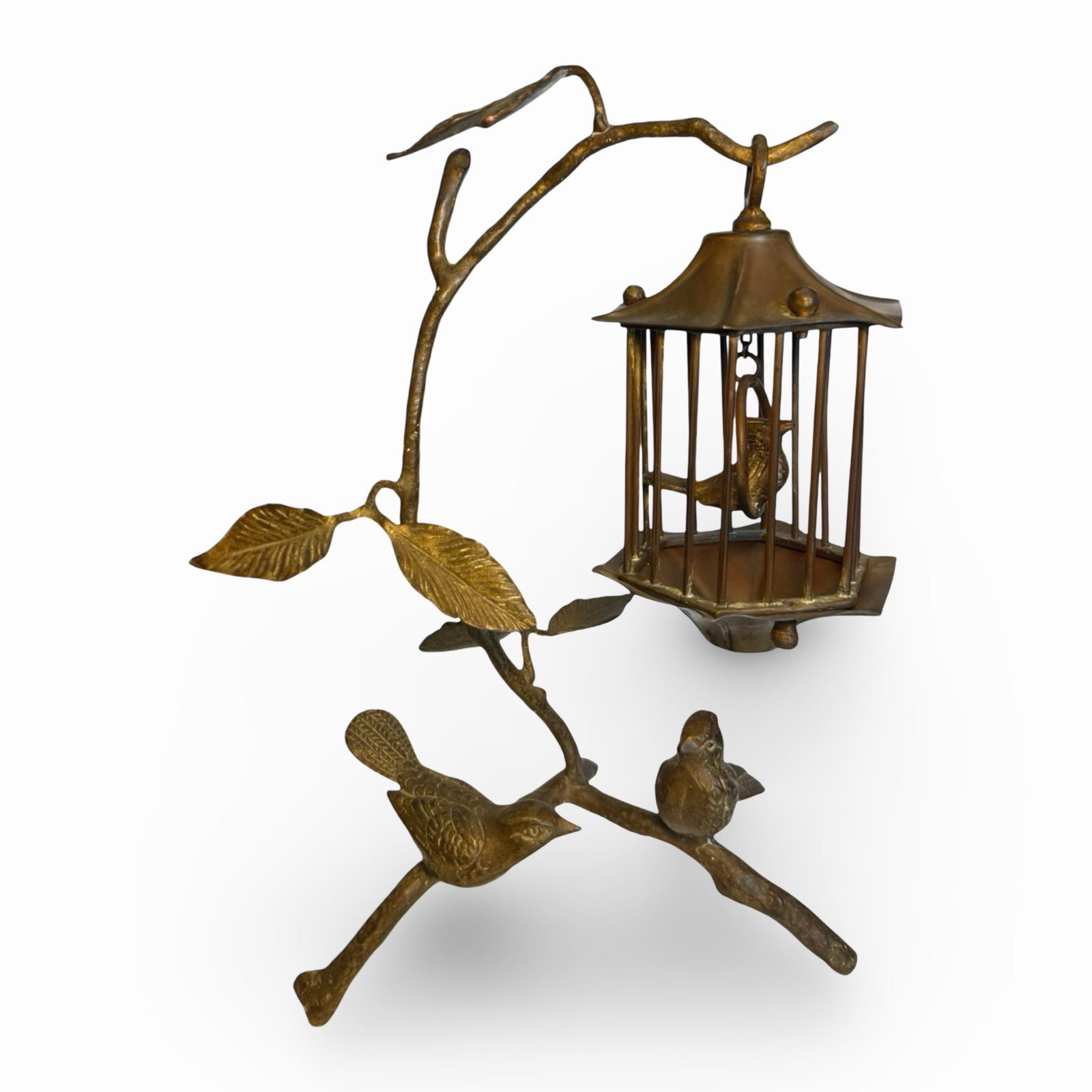Large Brass Hanging Bird Sculpture (1 of 8)
