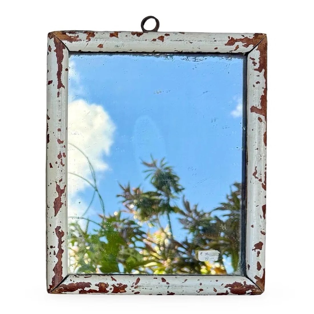 Rustic Antique Painted Wood Mirror (1 of 4)