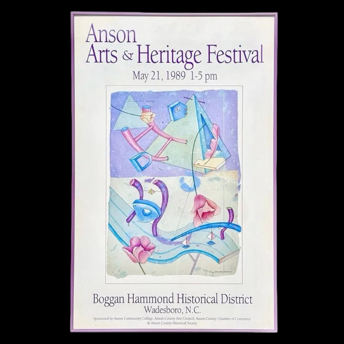Vintage Pastel Abstract Exhibition Poster (1 of 6)
