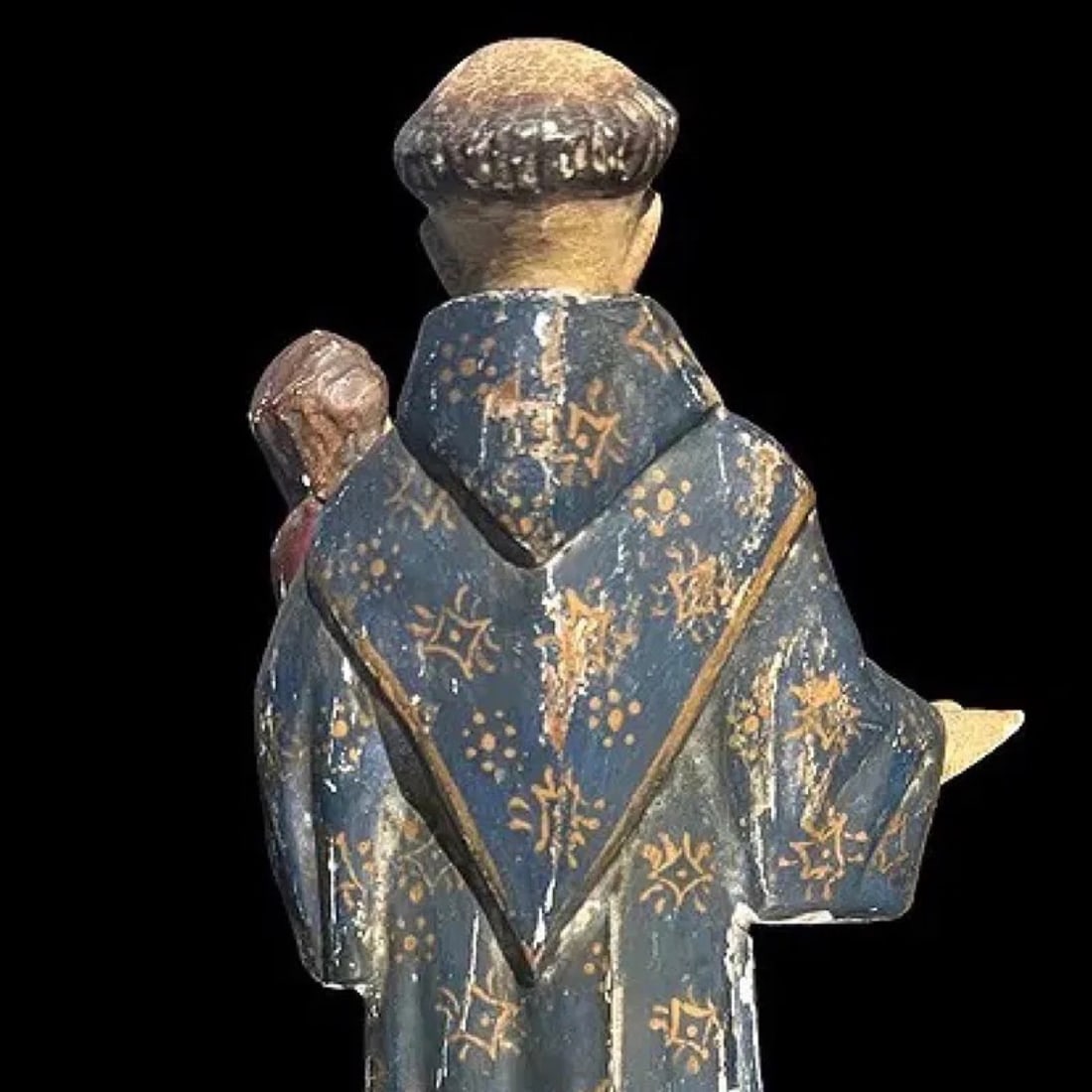 Antique Polychrome Religous Figure - 5