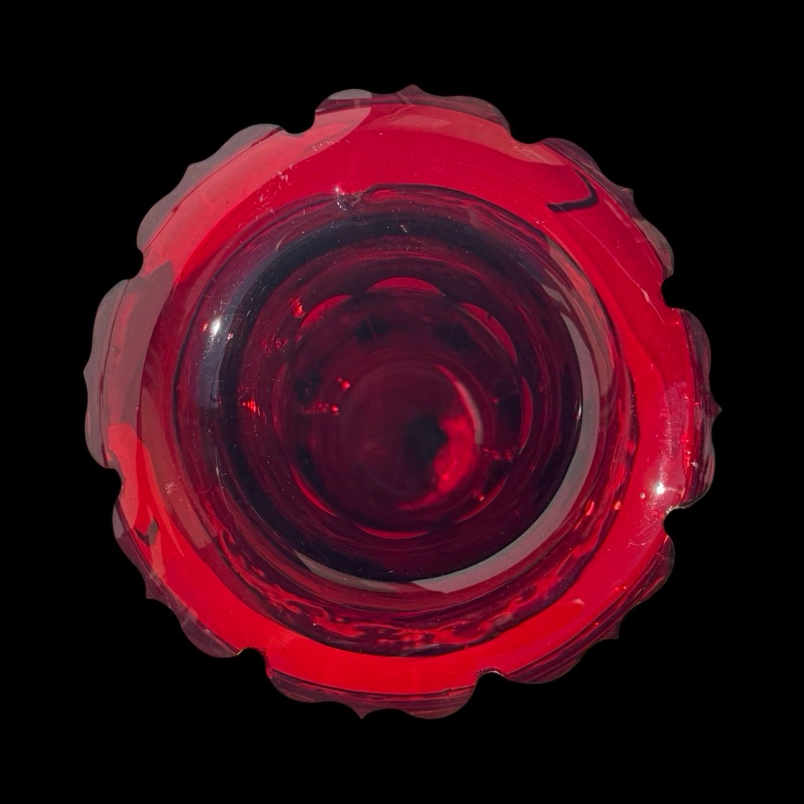 Bohemian Ruby Glass Candlestick - 5