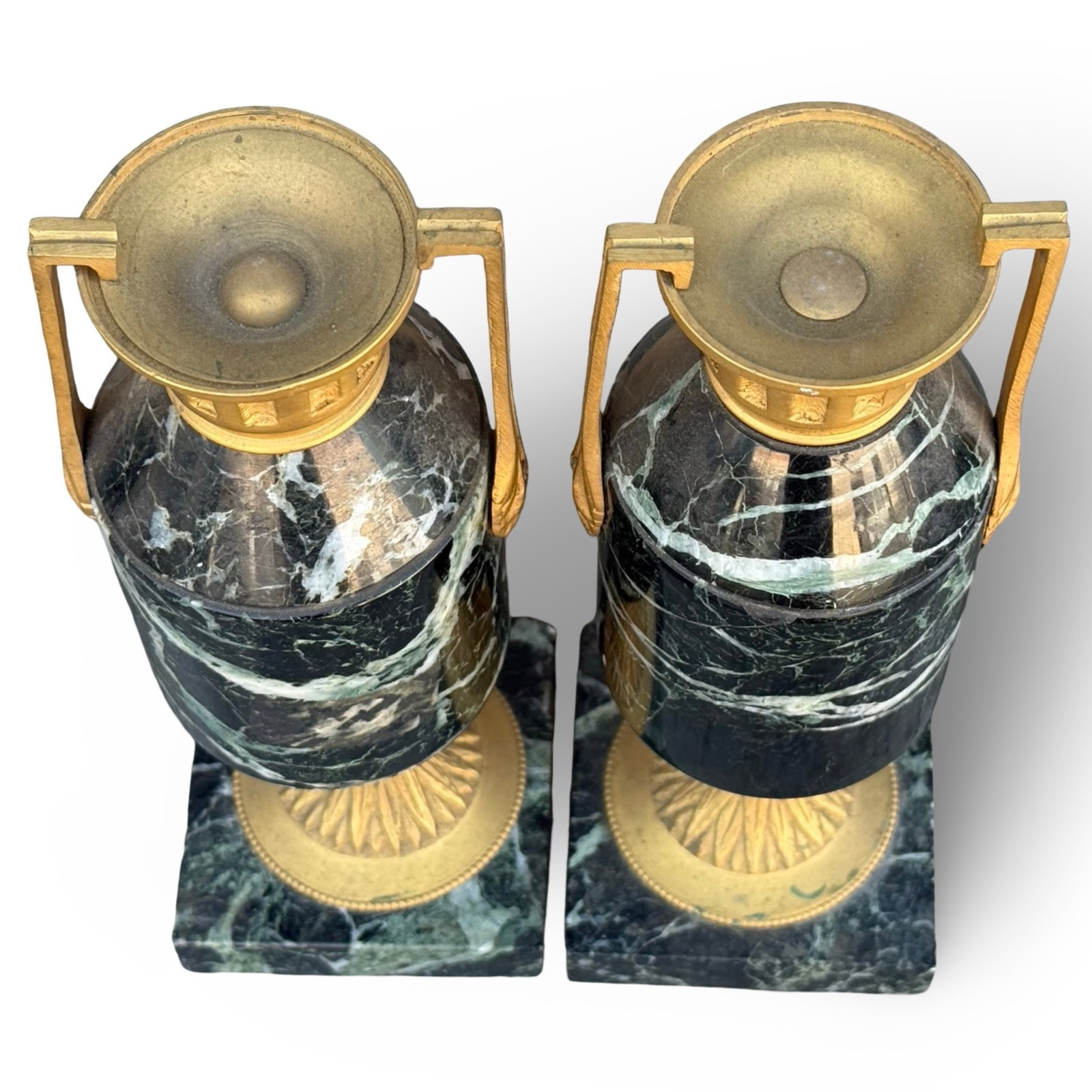 French Ormolu Marble Cassolettes Pair - 10