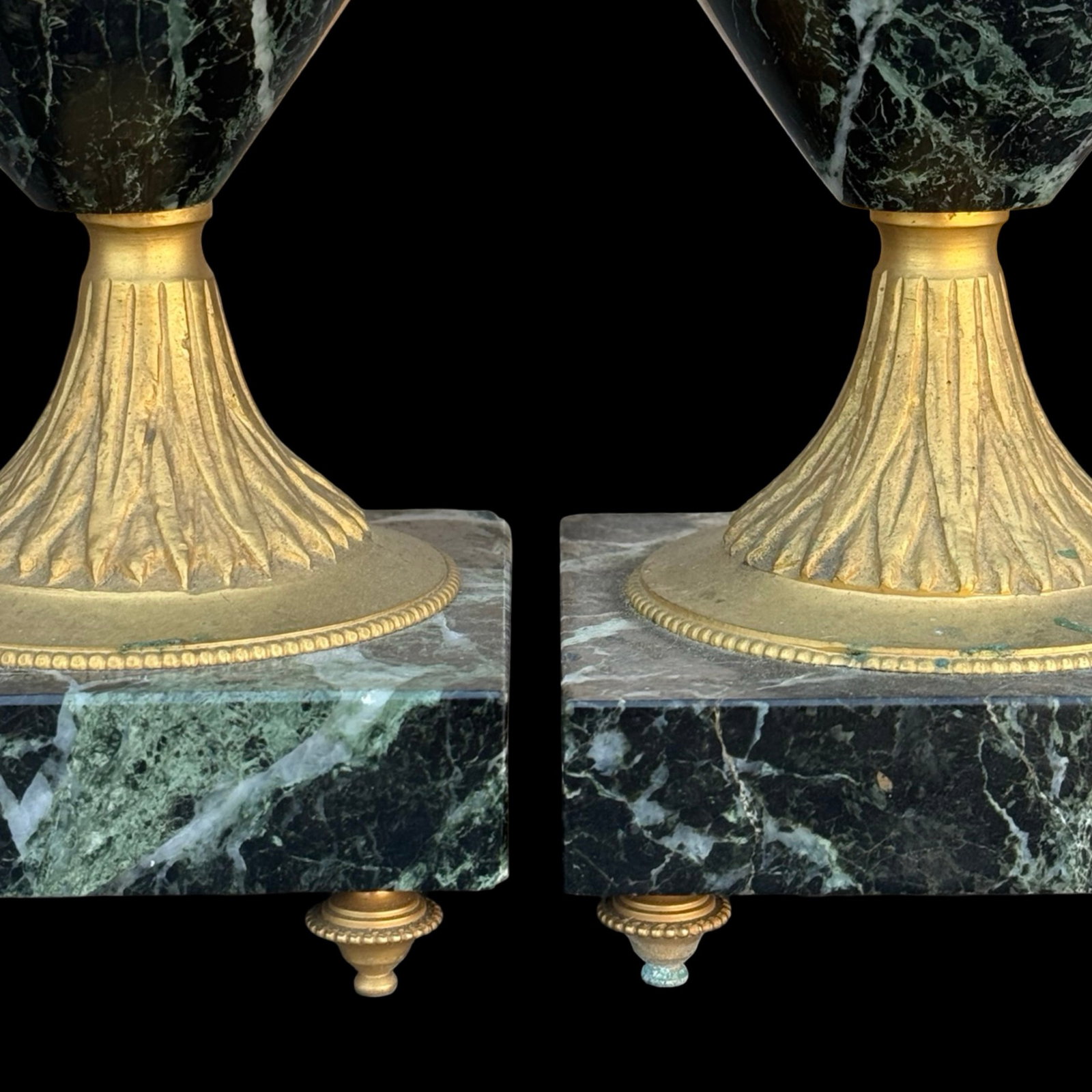 French Ormolu Marble Cassolettes Pair - 12