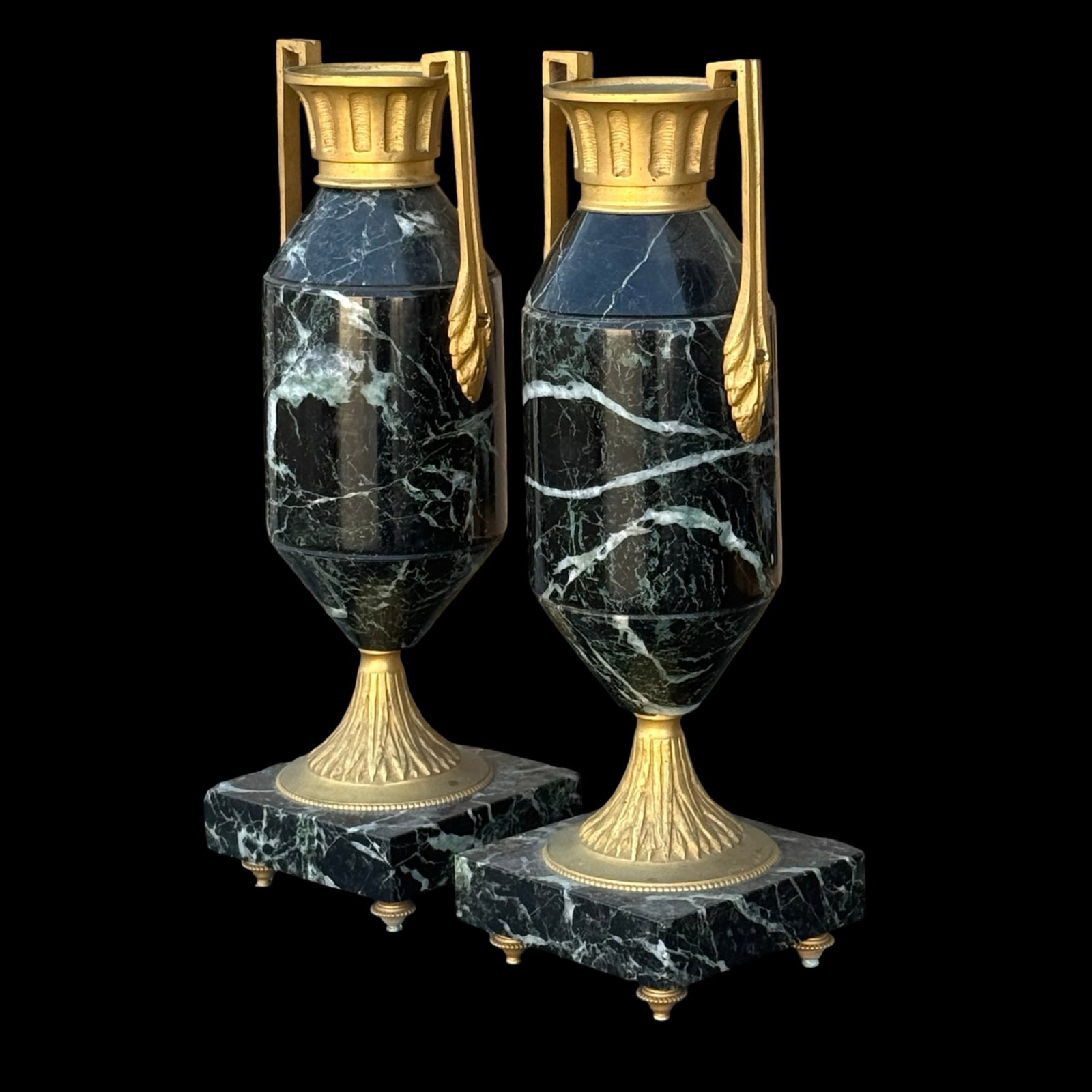 French Ormolu Marble Cassolettes Pair - 2
