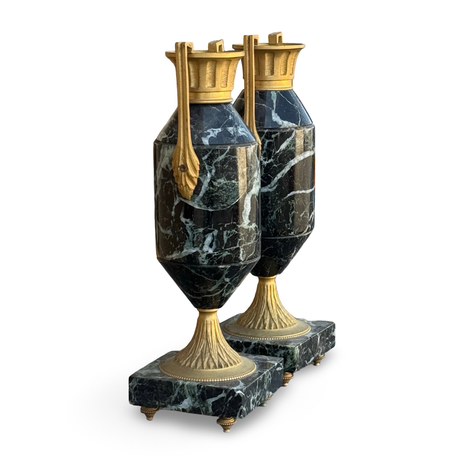 French Ormolu Marble Cassolettes Pair - 3