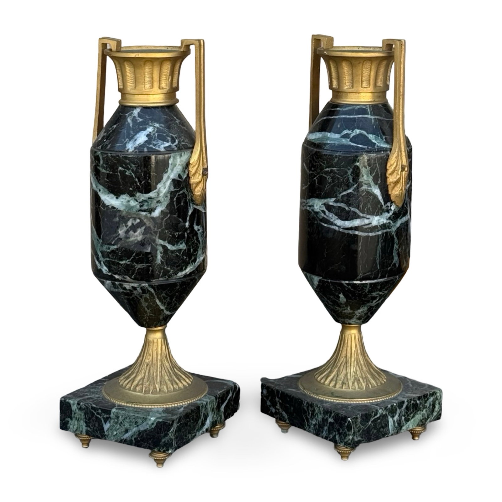 French Ormolu Marble Cassolettes Pair - 4