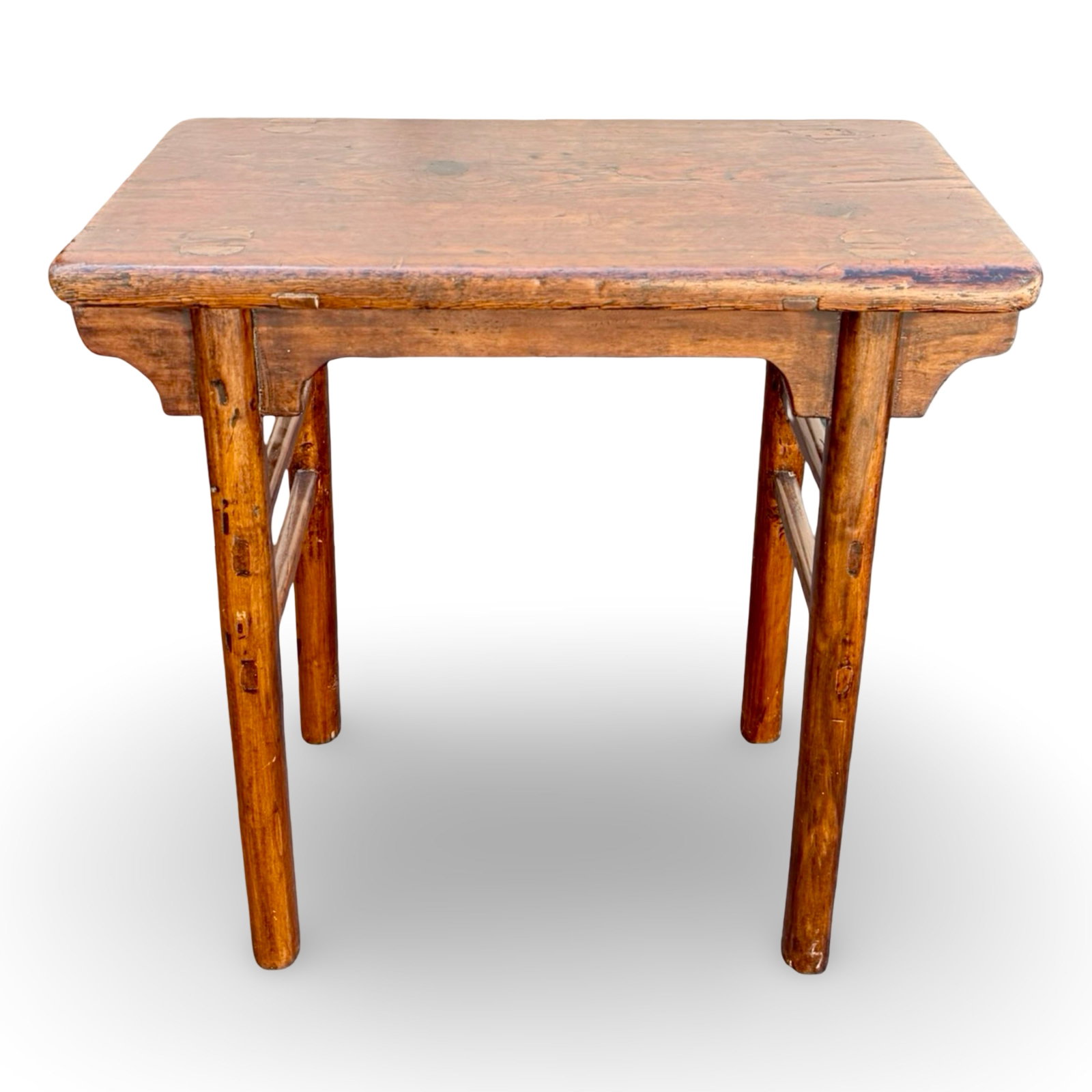 Antique Chinese Altar Table: Antique Chinese Ming-style recessed-leg altar table. Pingtou'an form, likely elmwood.