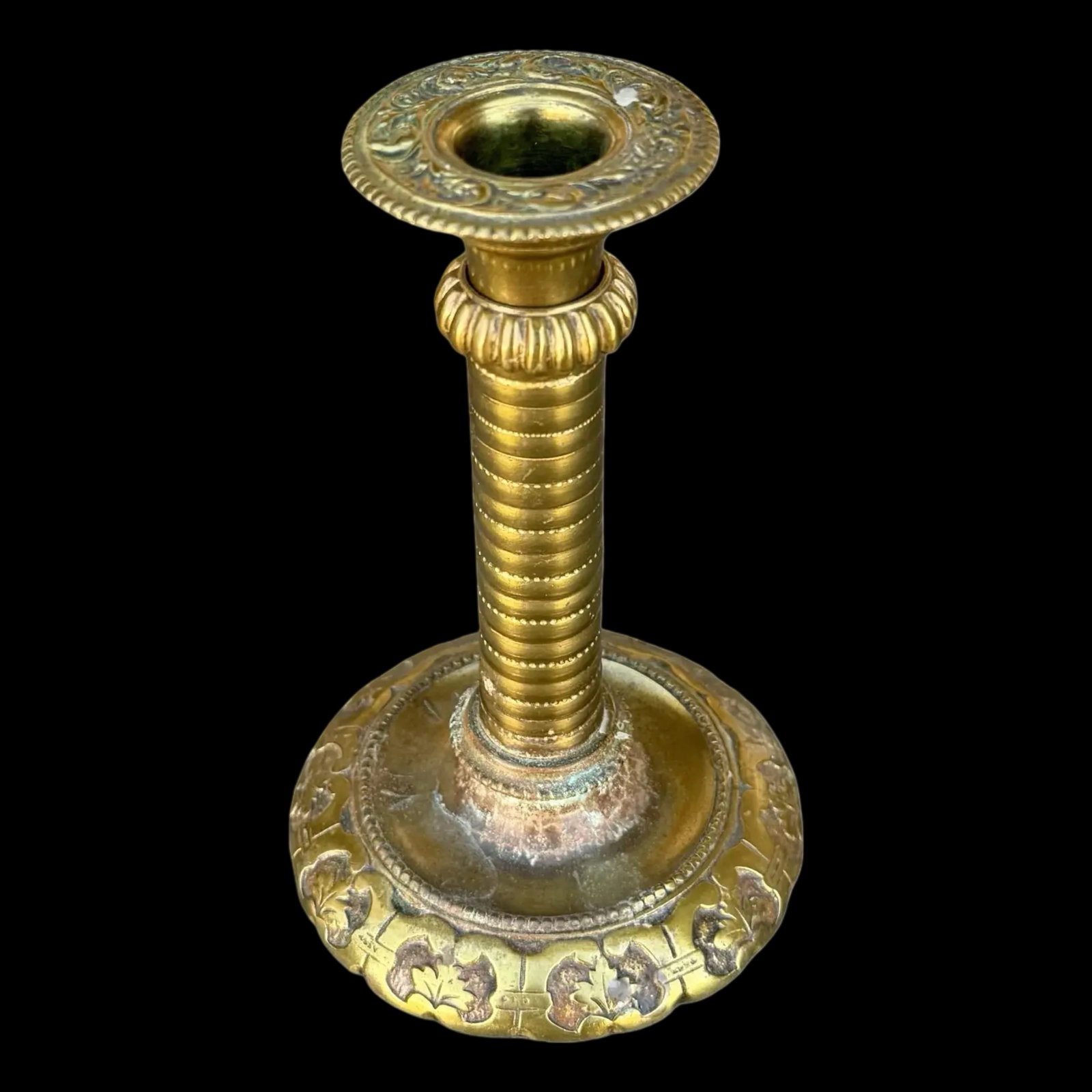 French Empire Gilt Brass Candlestick (1 of 6)
