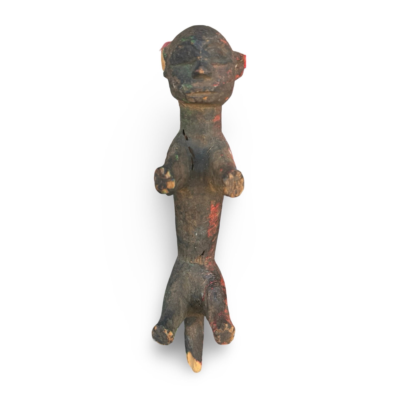 Zoomorphic Folk Art Wood Cat Carving (1 of 10)
