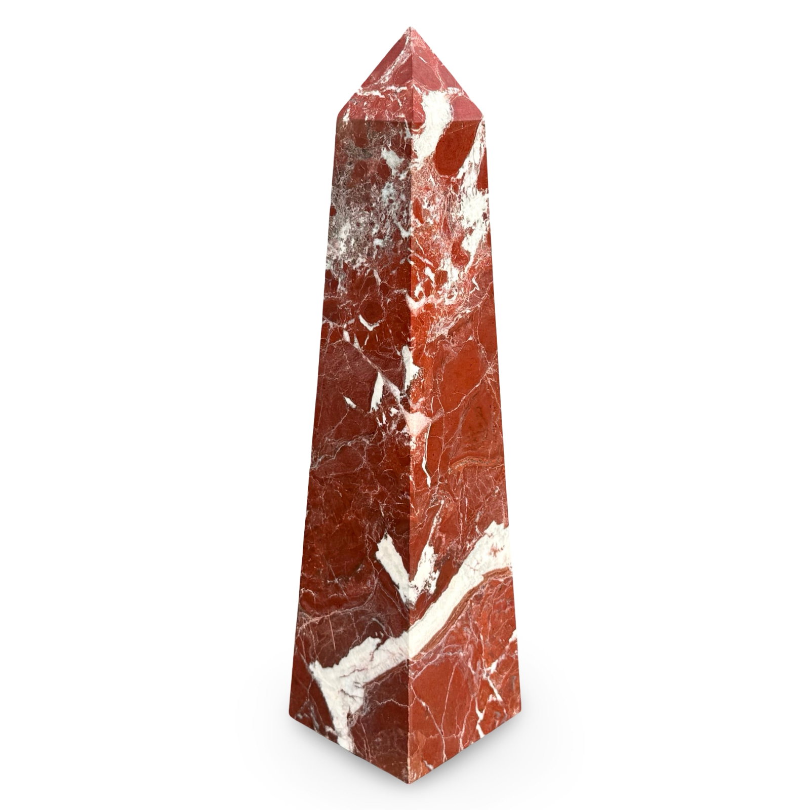 Large Red Marble Stone Obelisk 15lbs (1 of 8)