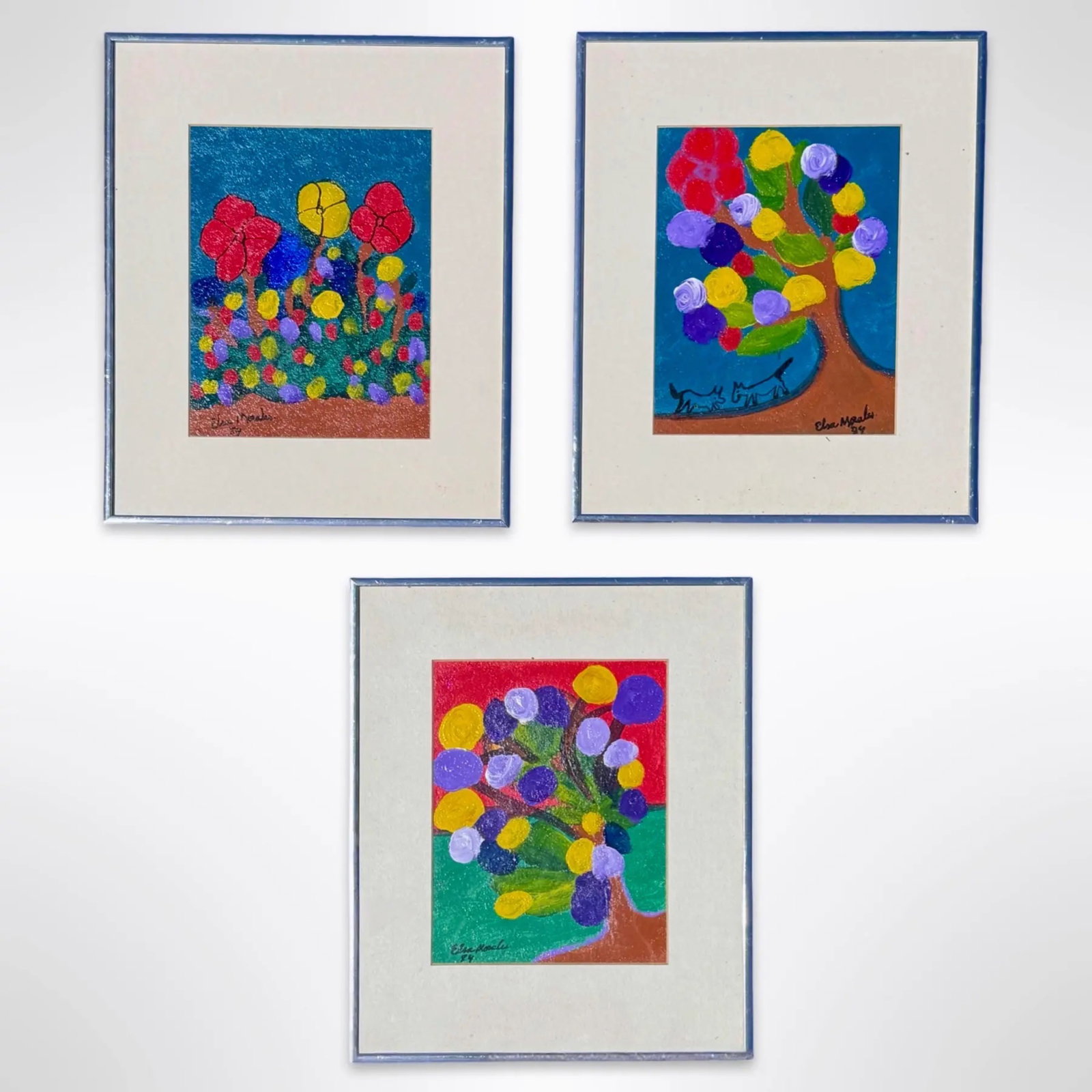 Elsa Morales Abstract Paintings, Set of 3 (1 of 7)
