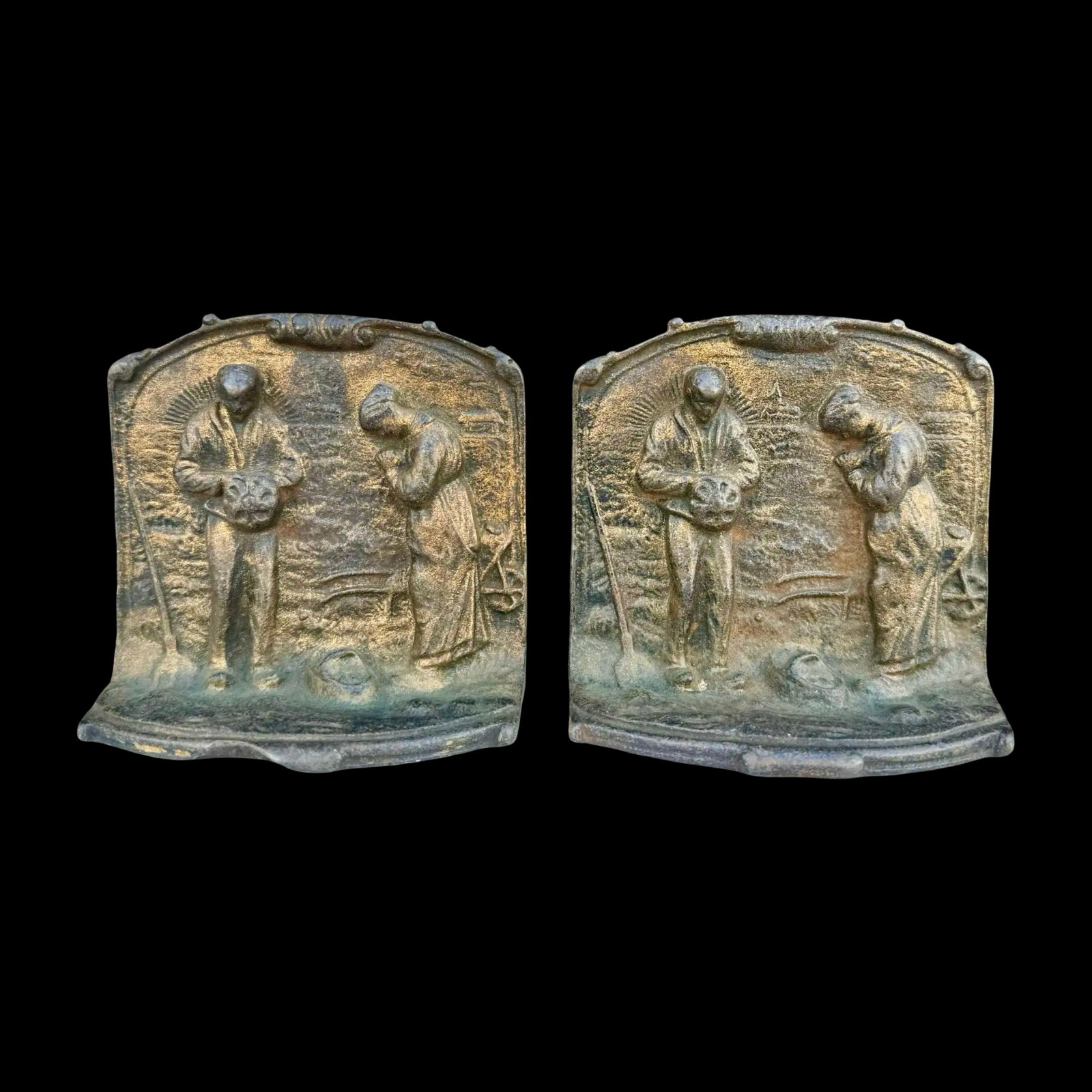 American Cast Iron Farmer Bookends (1 of 6)