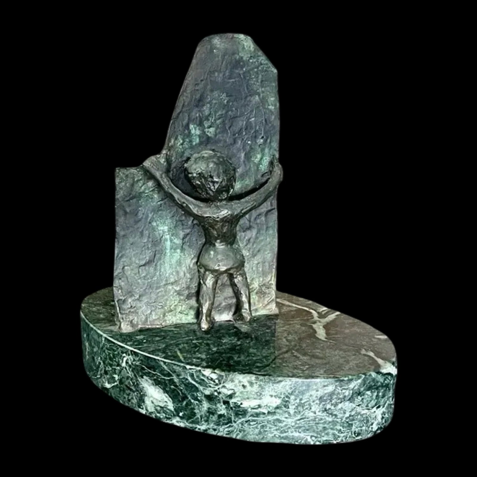 Vintage Brutalist Bronze Figural Sculpture (1 of 8)