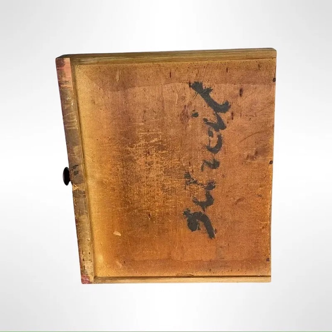 Signed Early American Red Side Table - 7