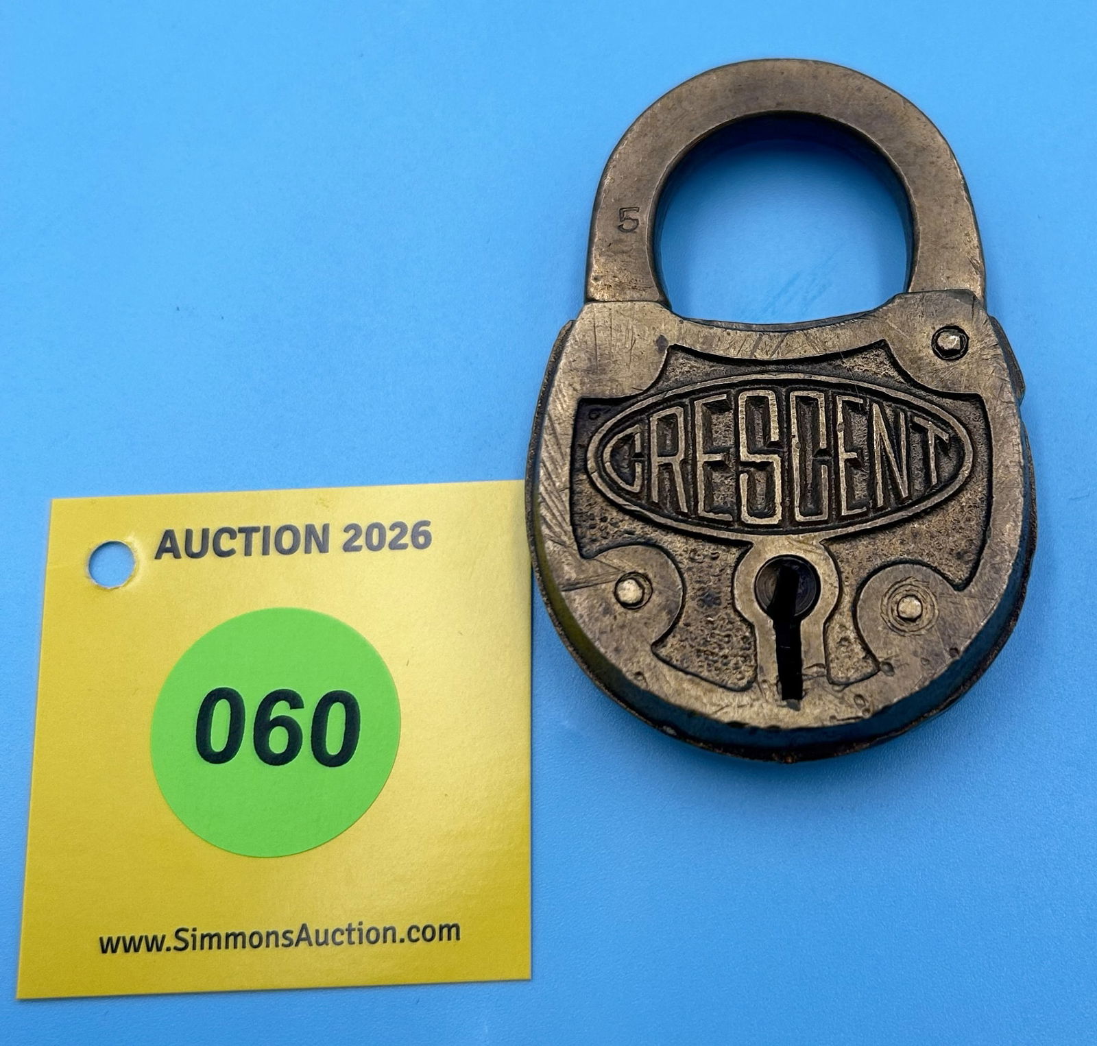 CRESENT ALL BRASS LOCK (with KEY) (1 of 2)