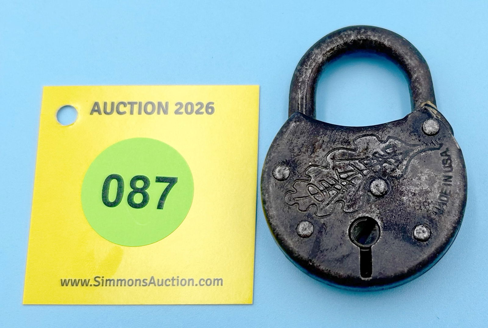 OAK LEAF - SMALL MADE IN USA ALL STEEL LOCK (NO KEY): OAK LEAF - SMALL MADE IN USA ALL STEEL LOCK (NO KEY) 