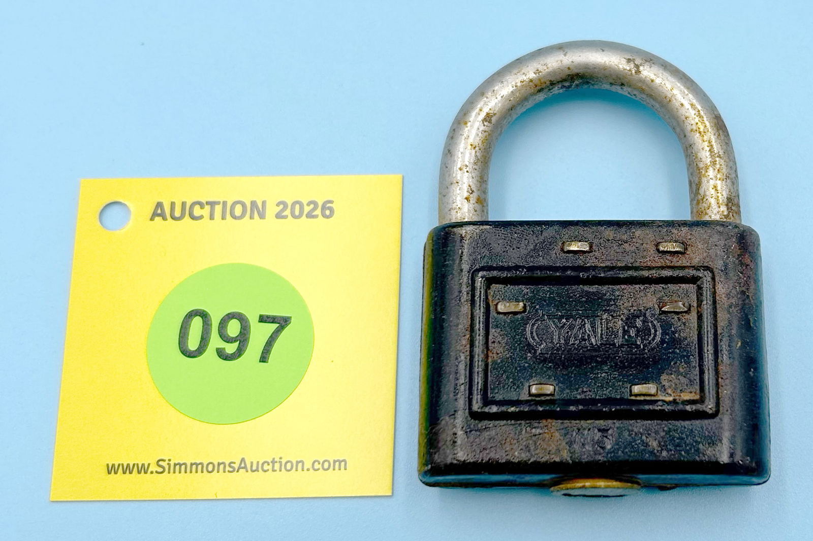 THE YALE & TOWNE MFG CO. 115 ALL STEEL LOCK (NO KEY) (1 of 2)