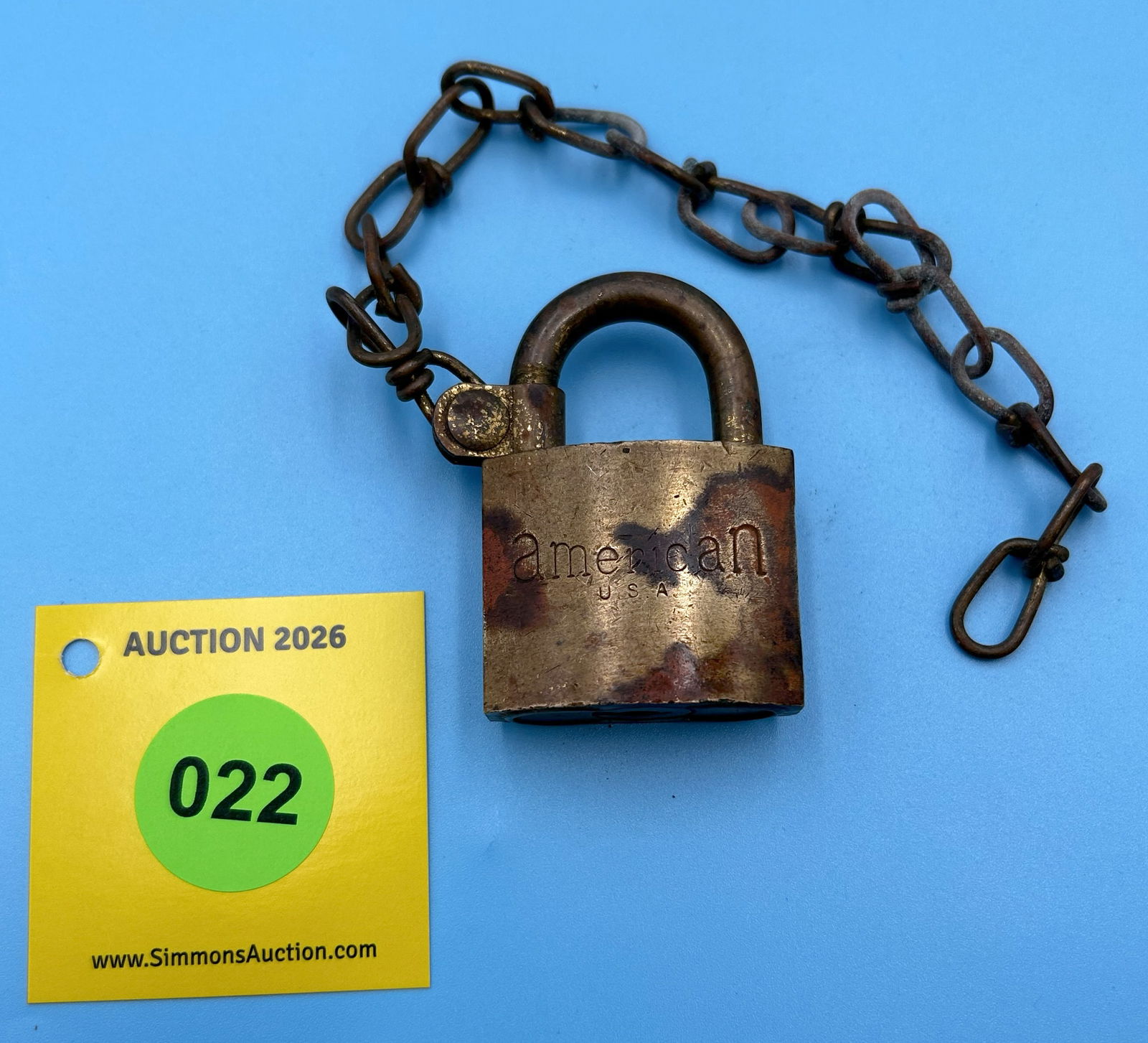 SET US AMERICAN ALL BRASS (NO KEY) PADLCOK - 2