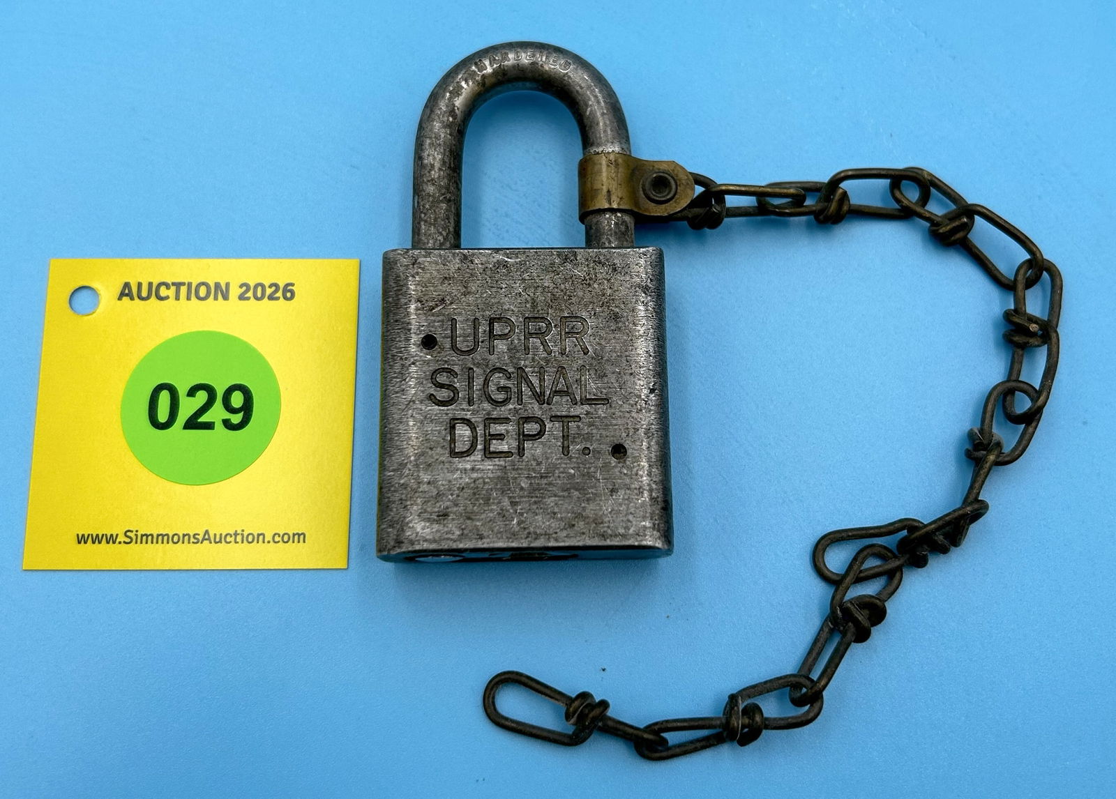 UNION PACIFIC RAILROAD (UPRR), SIGNAL DEPT. AMERICAN ALL STEEL LOCK COMPANY U.S.A. HARDENED SERIE... (1 of 2)