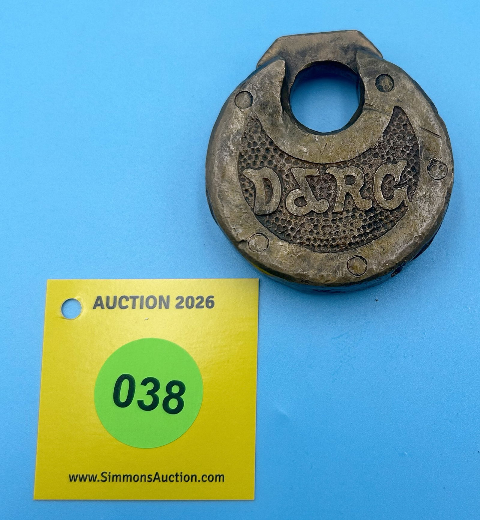 DENVER & RIO GRANDE RR SIX-LEVER LOCK (NO KEY) (1 of 2)