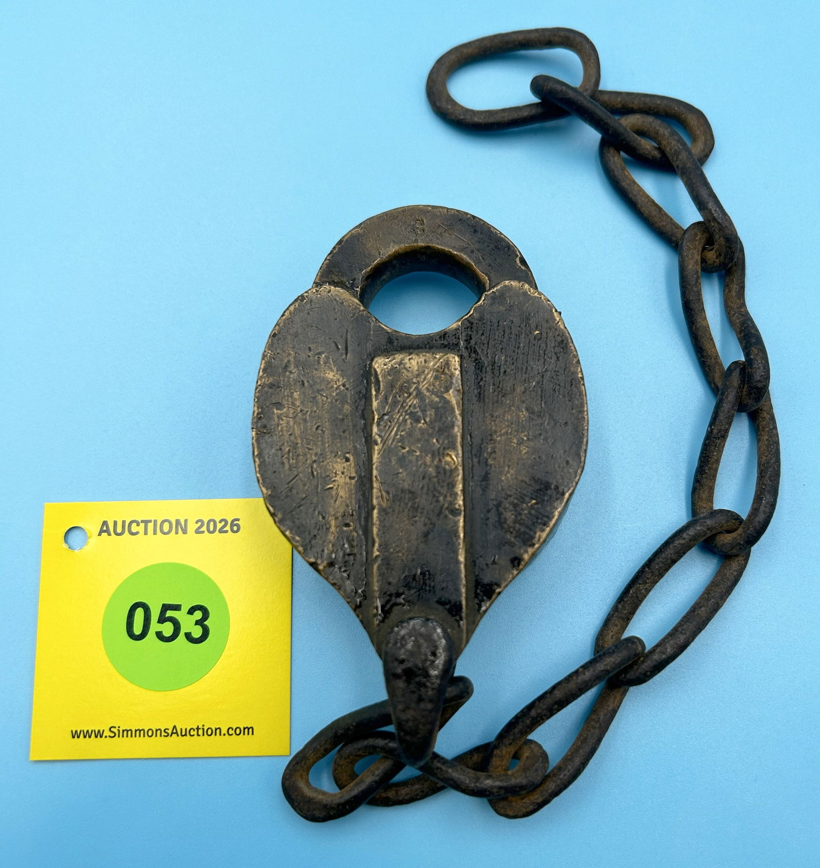 MISSOURI KANSAS & TEXAS RAILROAD ST. LOUIS LOCK WITH DUST COVER, (NO KEY) - 2