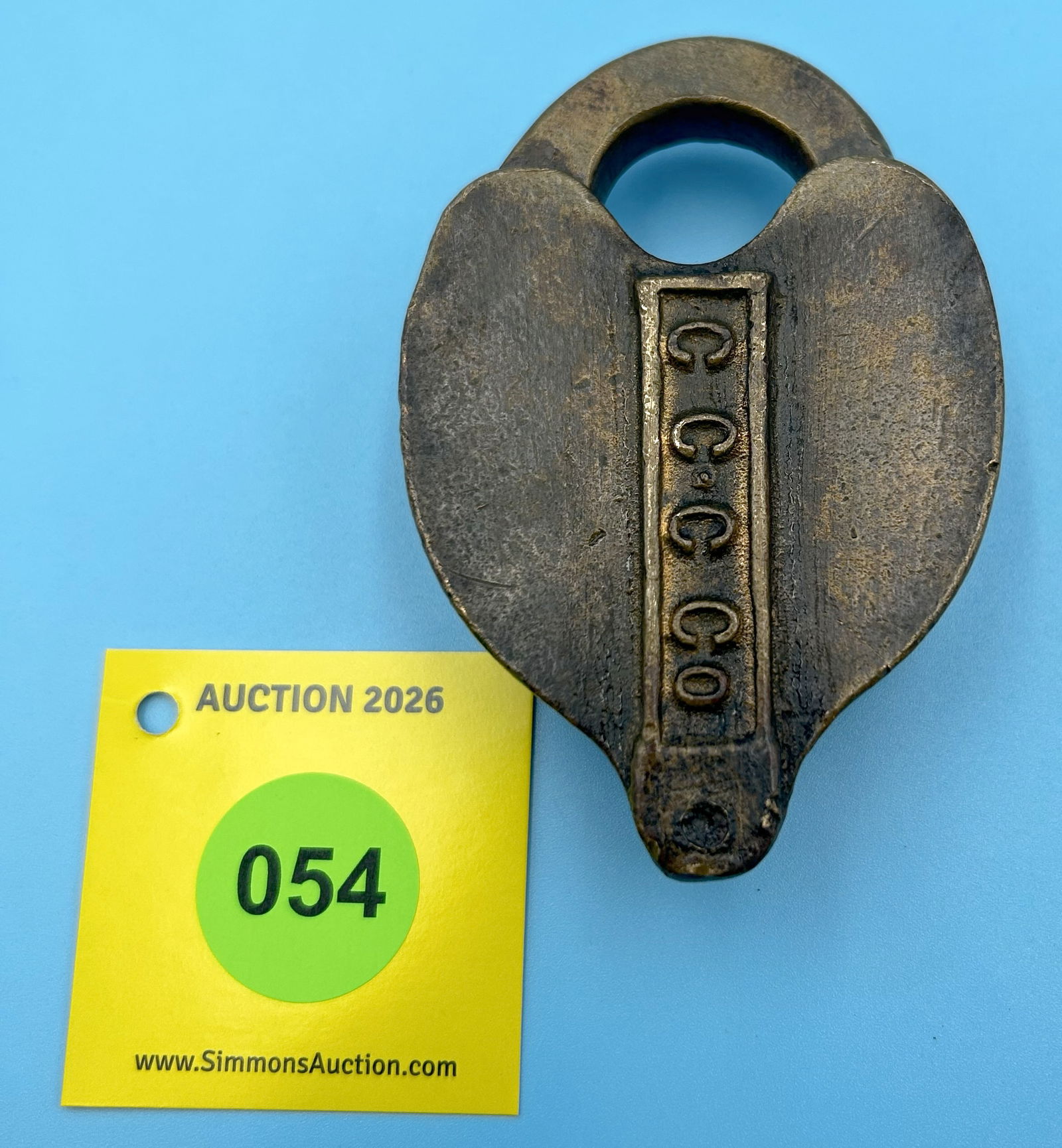 CONTINENTAL CAN COMPANY, ALL BRASS WITH DUST COVER, (NO KEY) LOCK: CONTINENTAL CAN COMPANY, ALL BRASS WITH DUST COVER, (NO KEY) LOCK