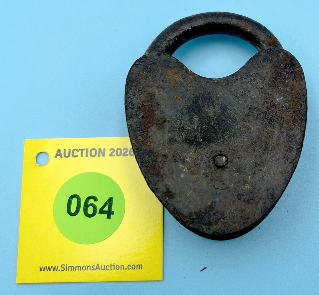 DM & CO HEART SHAPED ALL STEEL LOCK WITH DUST COVER, (NO KEY) - 2