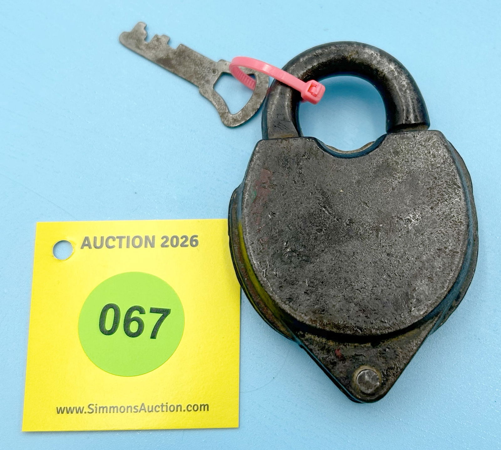 WILSON BOHANNAN WB 531 G PANCAKE ALL STEEL PADLOCK (with KEY) - 2