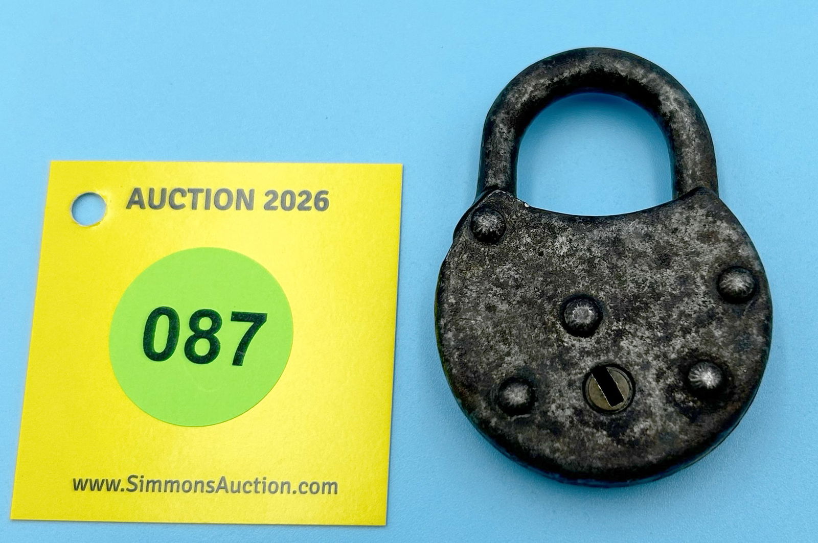 OAK LEAF - SMALL MADE IN USA ALL STEEL LOCK (NO KEY) - 2