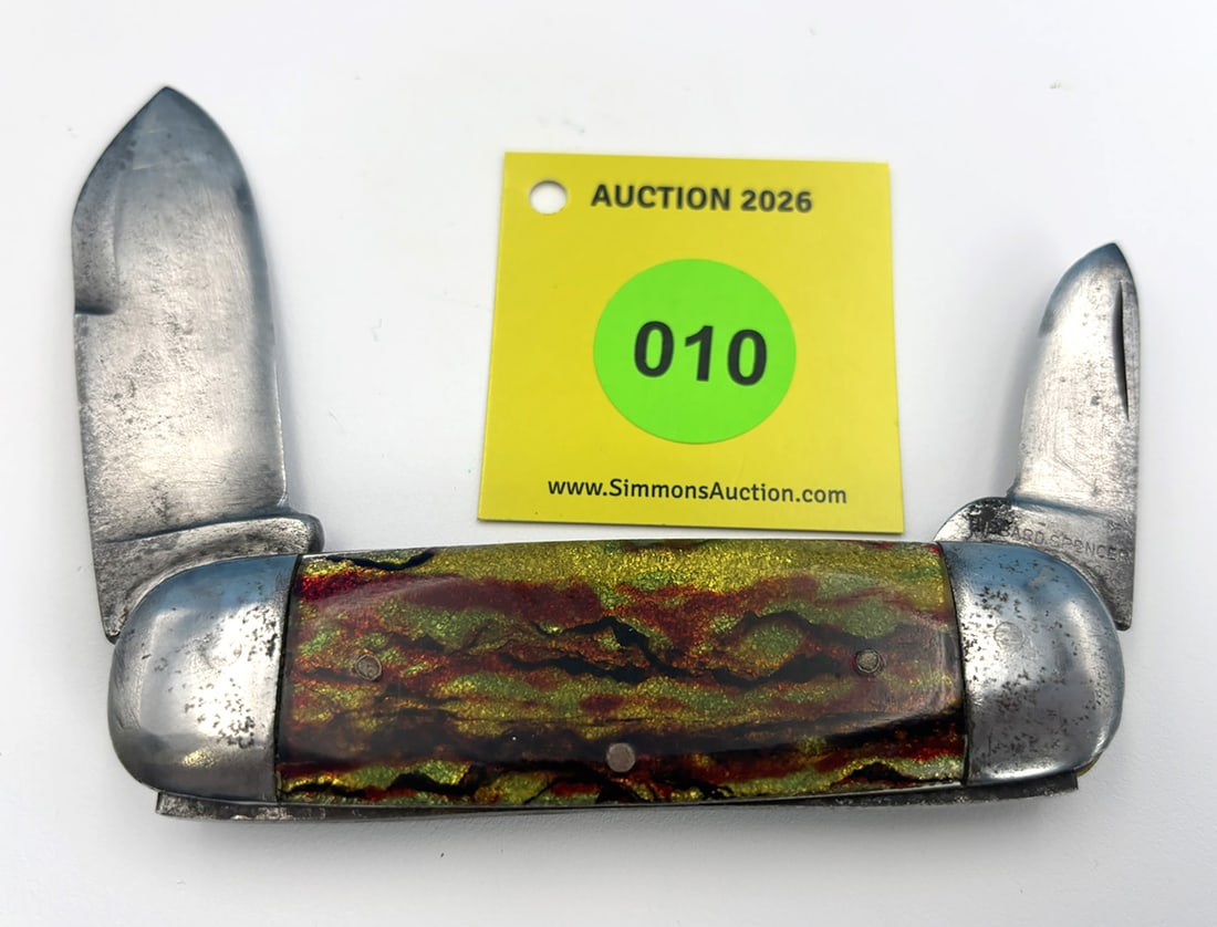 Hibbard Spencer Bartlett - Christmas Tree Handled, Elephant Toe, no chips or cracks, has been used, (1 of 2)