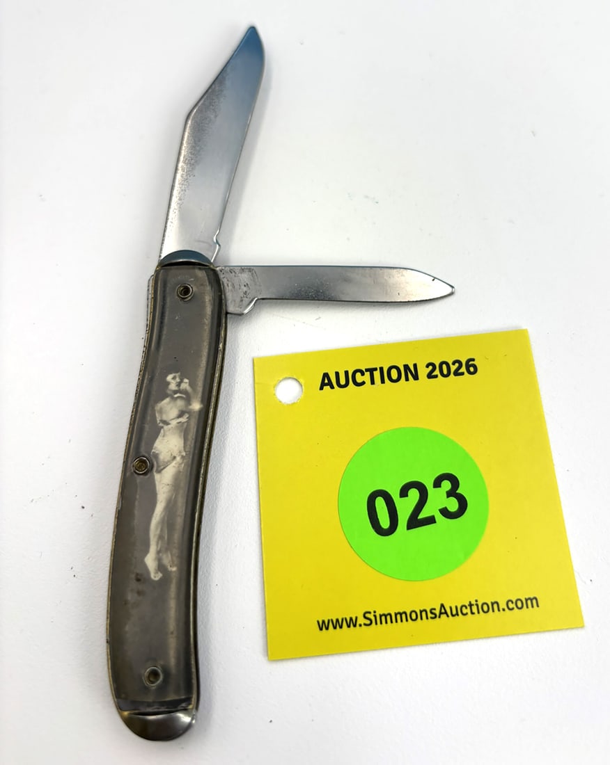 USA - Lady Art Knife, no chips or cracks, some shrinkage, unused w/good snap: USA - Lady Art Knife, no chips or cracks, some shrinkage, unused w/good snap