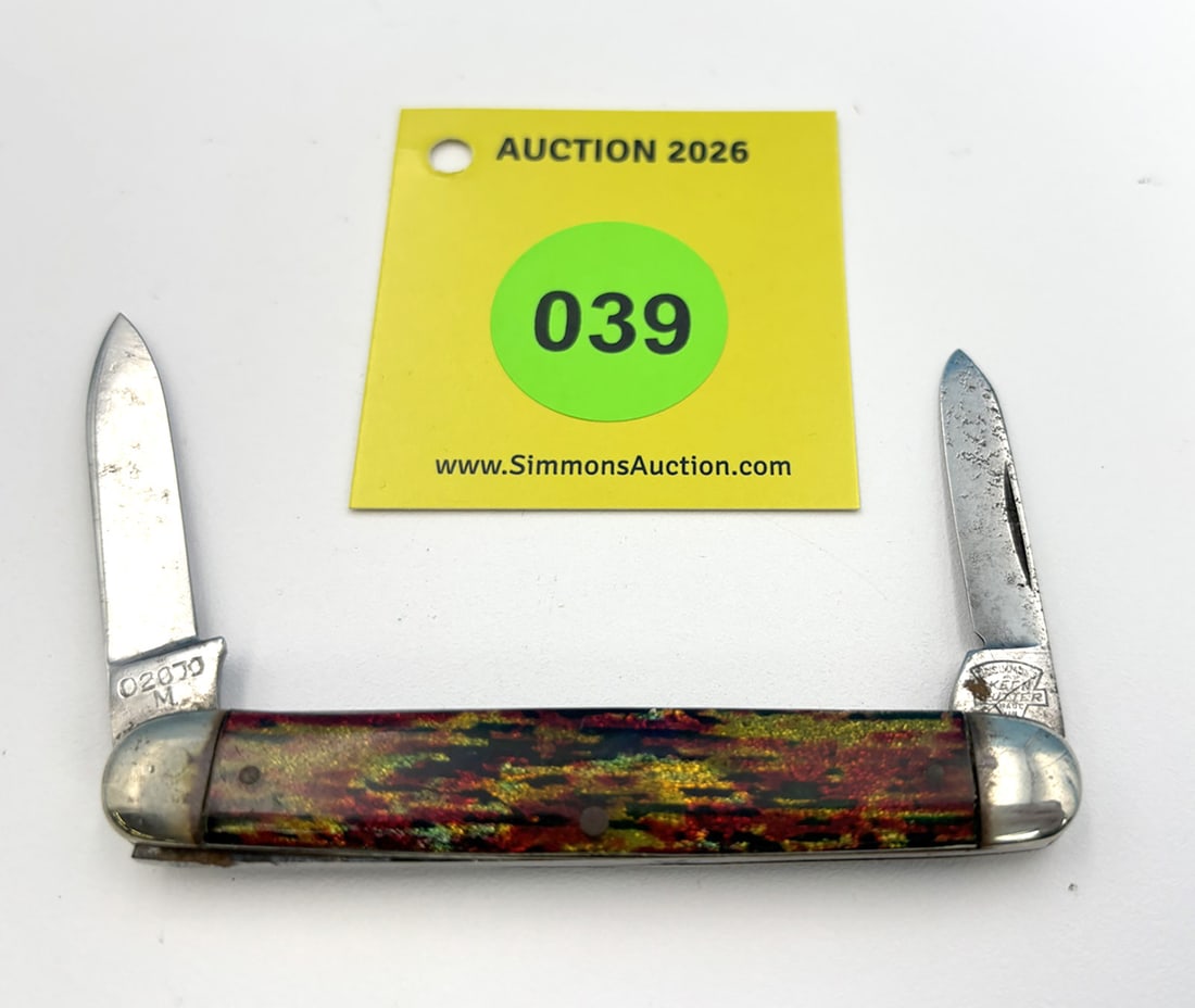 E.C. Simmons Keen Kutter - Christmas Tree Pen Knife, lightly used and cleaned, no cracks, good snap (1 of 4)