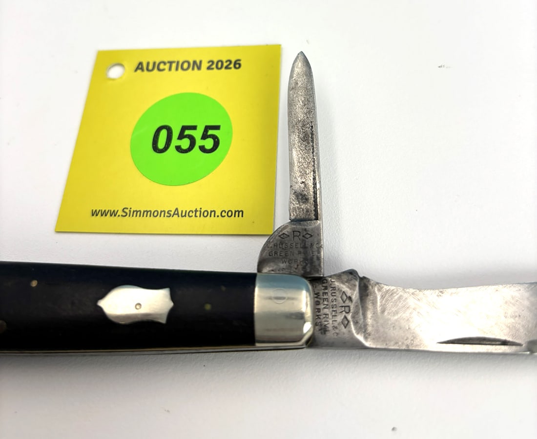 Russell Green River Works - Ebony Bare head Jack, has been used & sharpened, good snap - 2