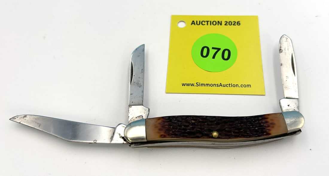 Kabar - Delrin Handled Stockman, has not been used or sharpened, blades have weak snap (1 of 3)