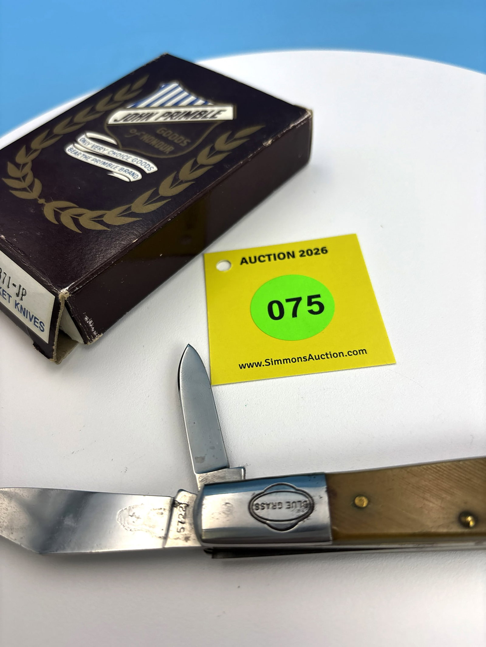 John Primble Belkap - Bone Handled Bluegrass Barlow & Box, unused & unsharpened, great snap, no c... - 4