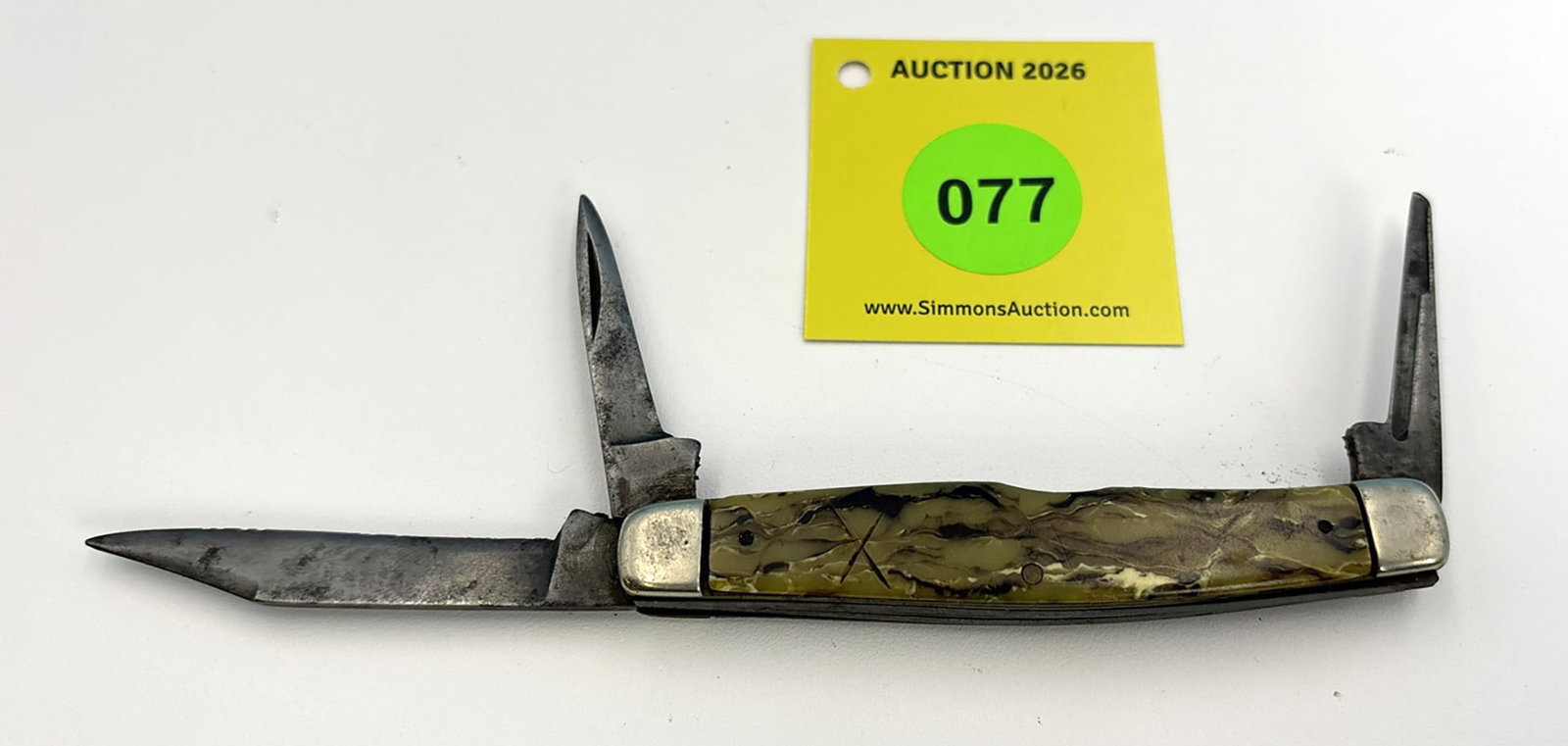 Blish Mize Silliman Hardware - Celluloid Handle Stockman, heavy user, blades have no snap, handle... (1 of 4)