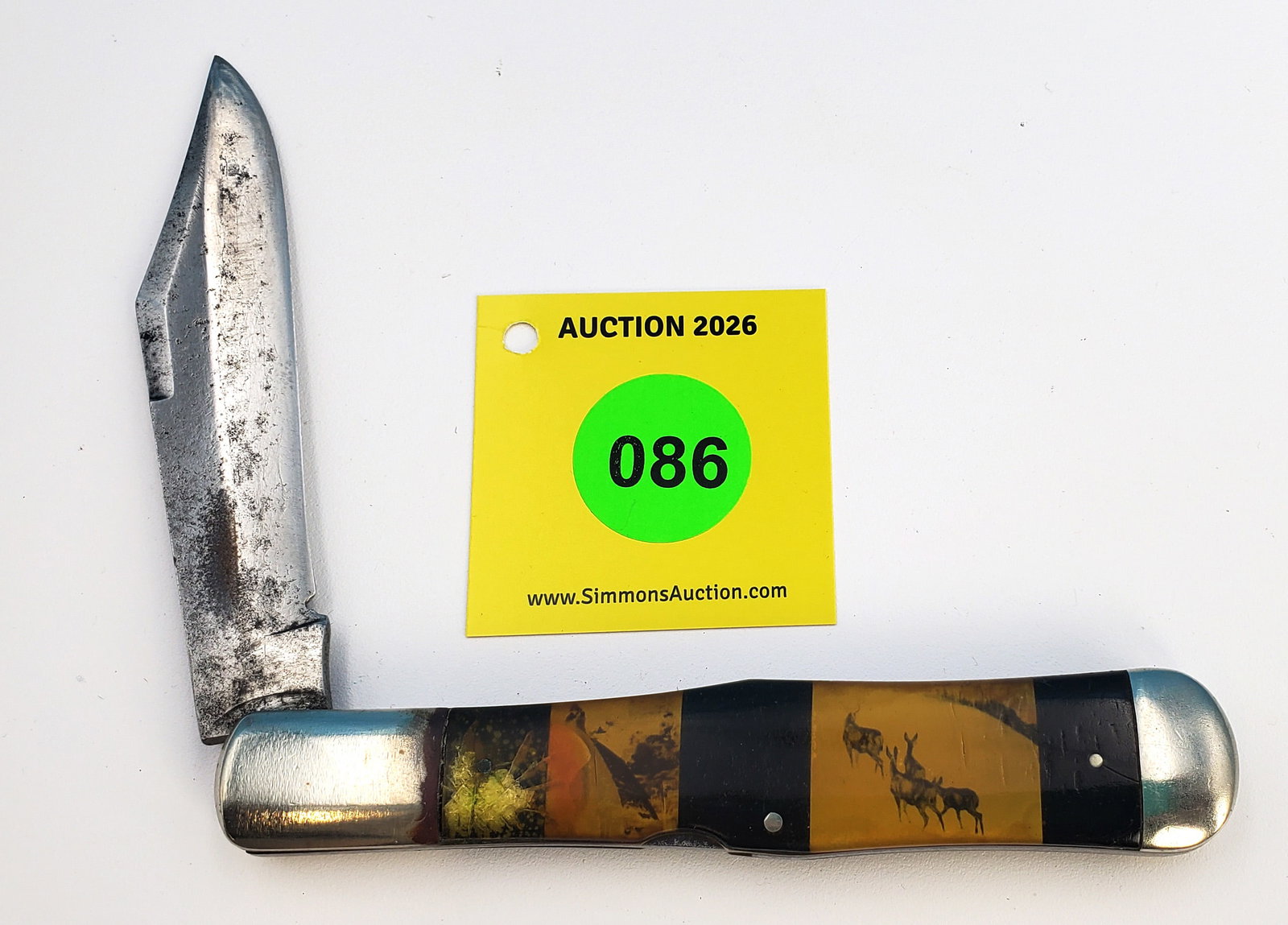 Aerial Cutlery Co. - Nude Woman Figural Handles, Lg. Coke Bottle Lock back, no snap, has cracks, ... - 3