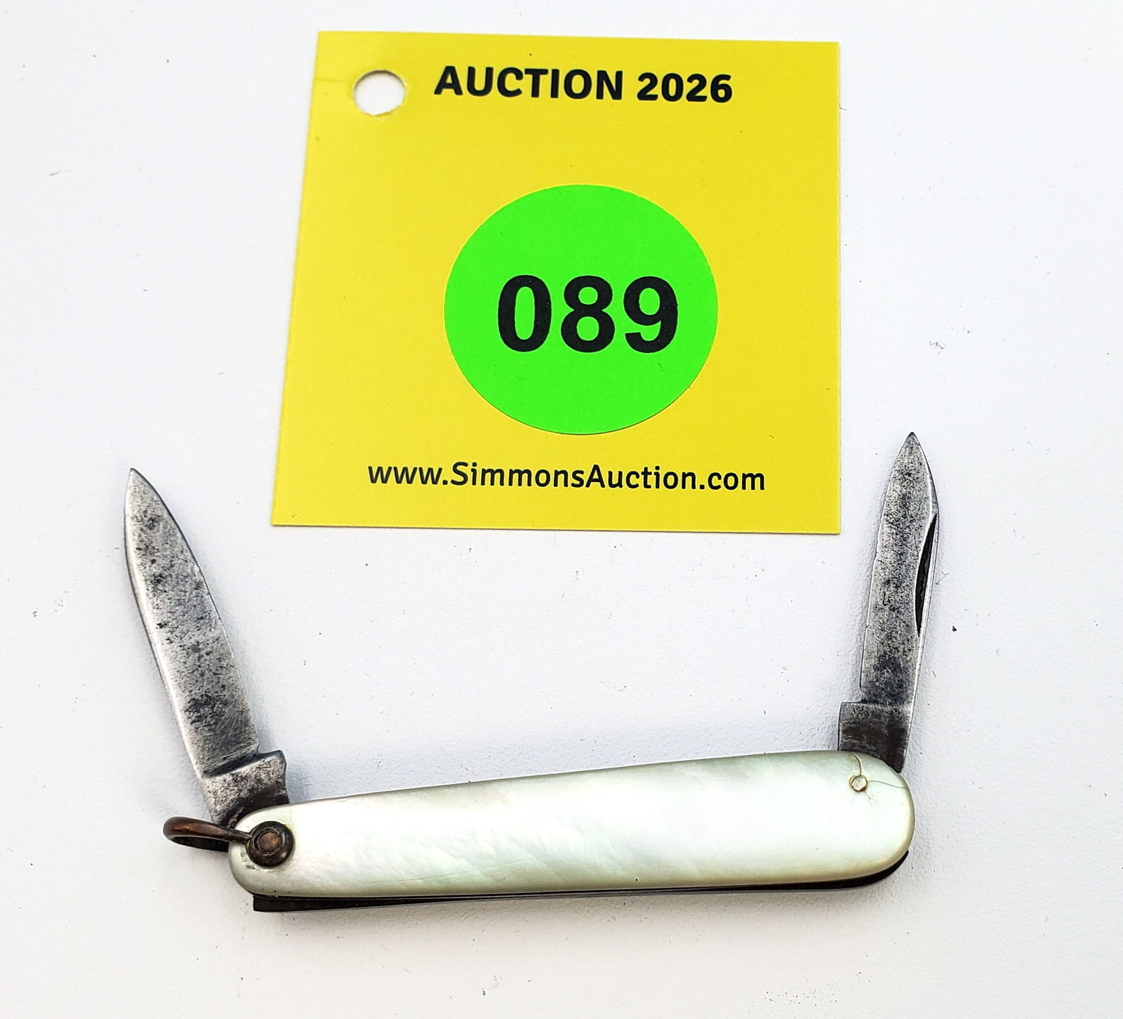 R&G Co. (Germany) - Gentleman's knife w/Mother of Pearl, has been used & sharpened, no cracks, weak (1 of 3)