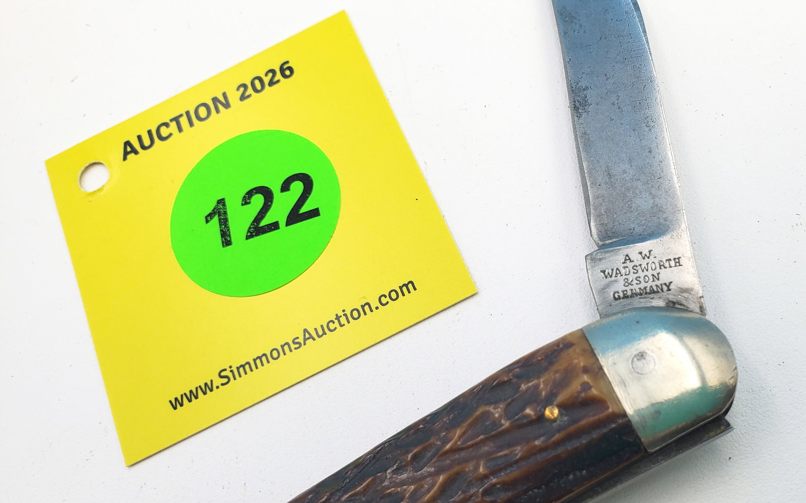 AW Wadsworth Germany- bone handle large toothpick, light use and sharpening, early bone w/no crac... - 2