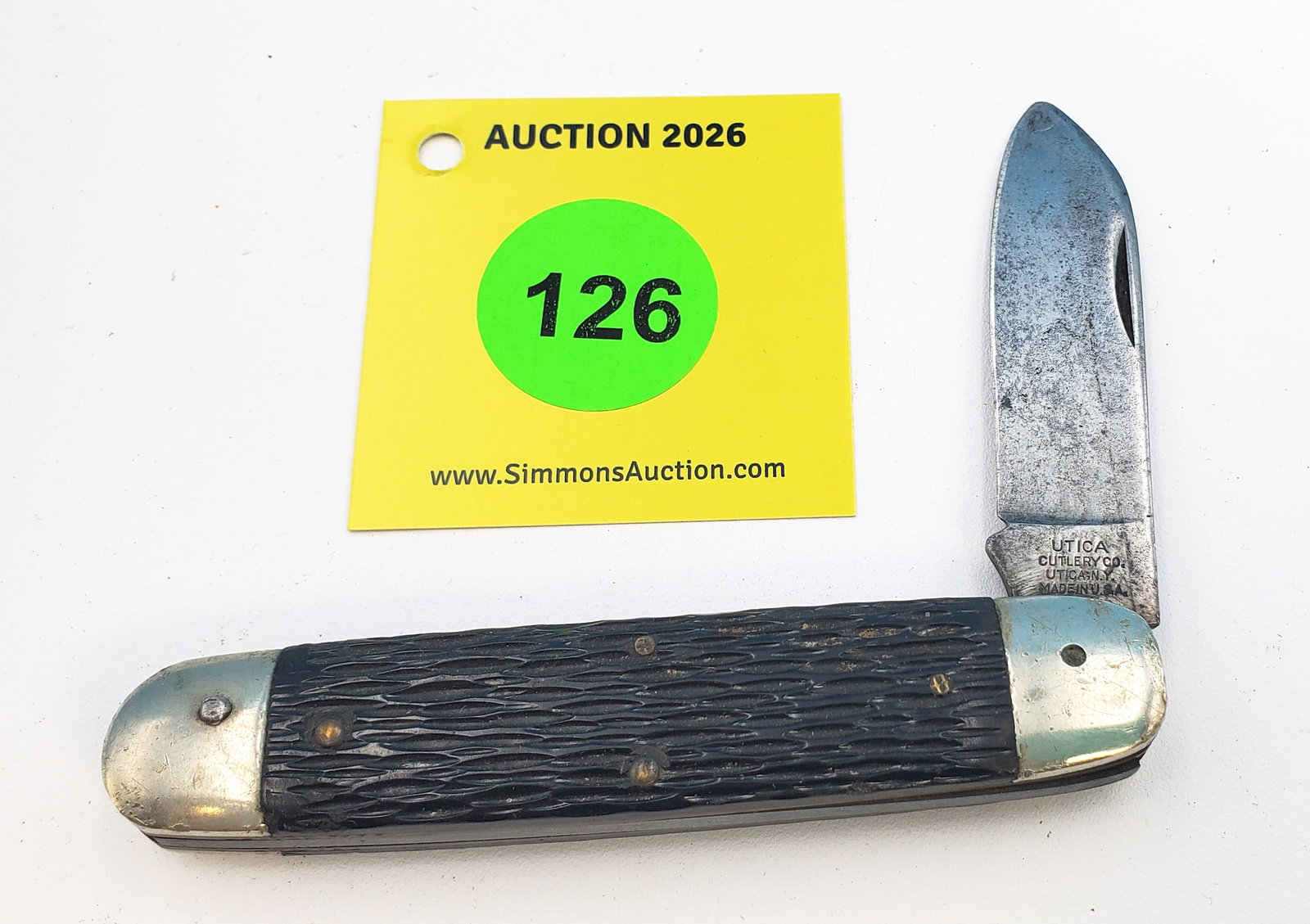 Utica - synthetic handle tool knife, used and sharpened, no attachments, good snap, no cracks (1 of 3)