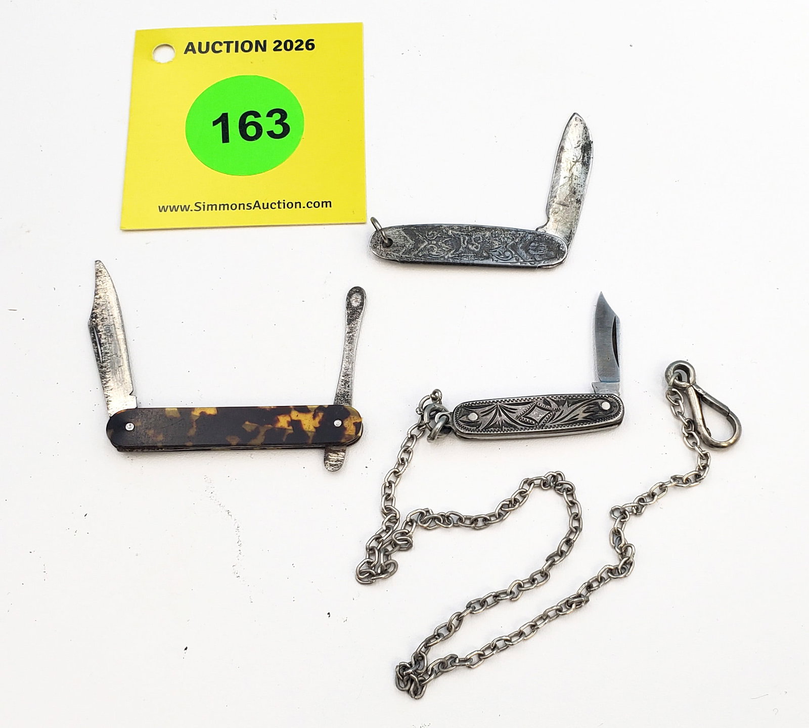 Lot of 3, small Czechoslovakian knives - all 3 show signs of use, crude construction (1 of 2)