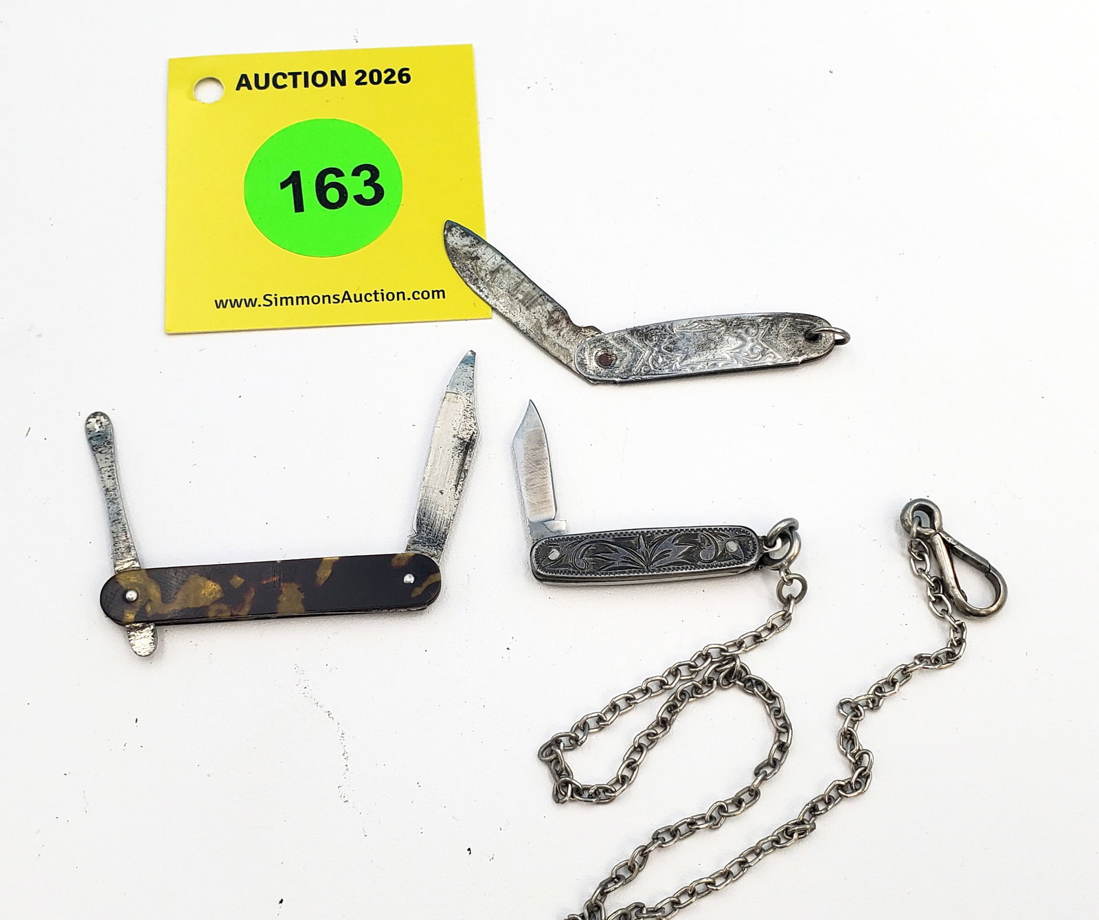 Lot of 3, small Czechoslovakian knives - all 3 show signs of use, crude construction - 2