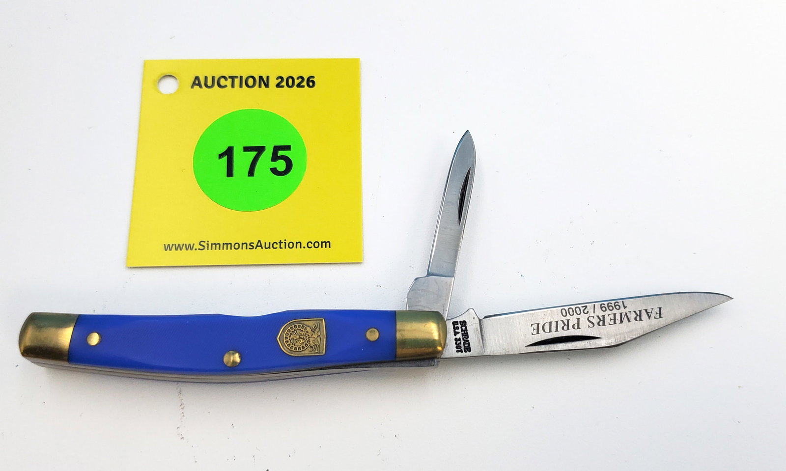Schrade USA - FFA Blue synthetic jack knife, full etch, unused and unsharpened, good snap, no cra... (1 of 3)