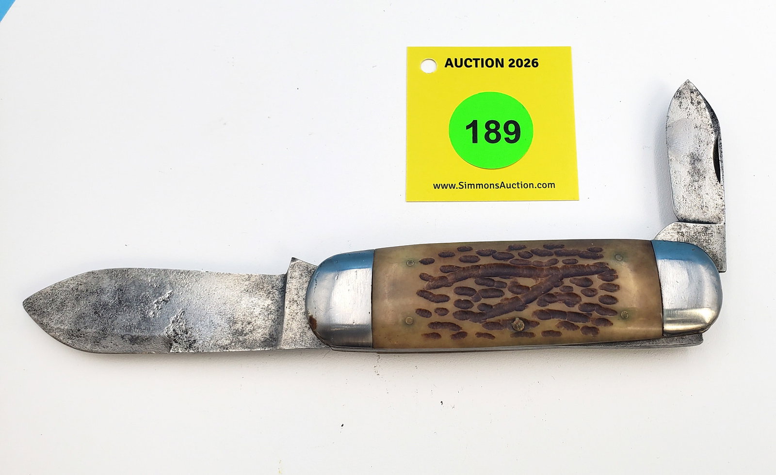 Case & Sons Bradford - 6250 elephant toe has been rehandled, full blades w/pitting, double pull, no - 3