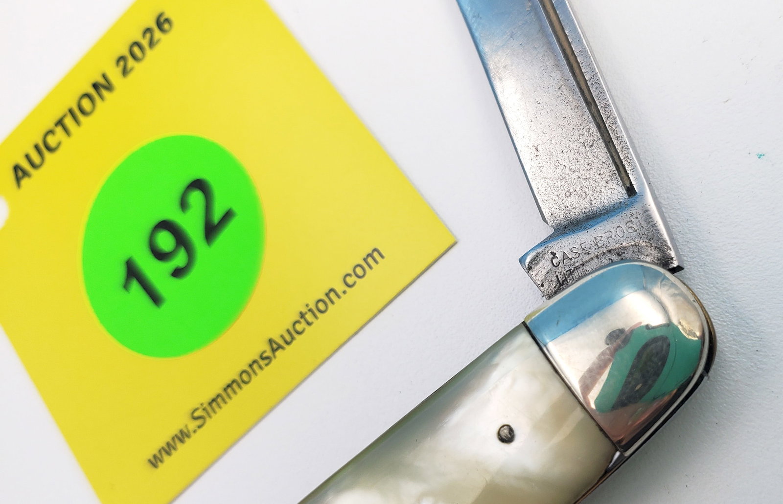 Case Bros. - pearl handle equal end jack, no cracks, some chipping on the edges, full blades, goo... - 3